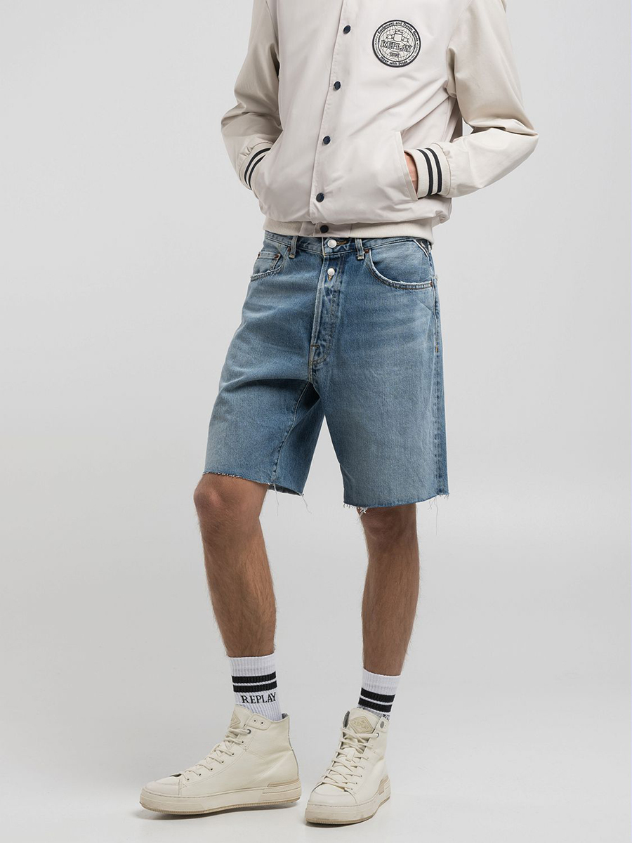 9ZERO1直筒丹寧牛仔短褲