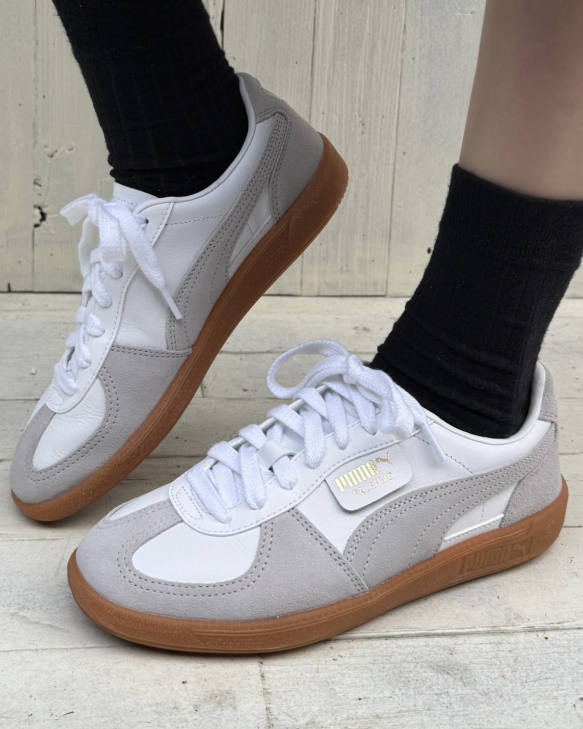 <殺很大!!!>Puma Palermo 德訓鞋 焦糖底 麂皮 焦糖奶灰