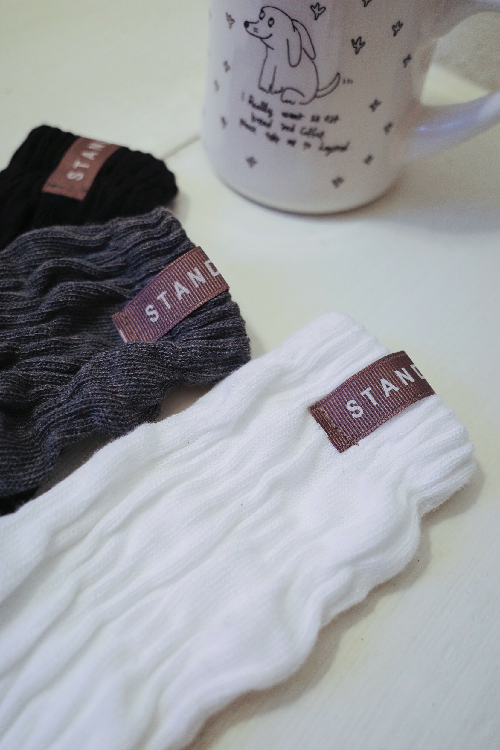 🇰🇷#O125  好好穿車標泡泡襪(白/灰/黑)