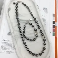 [S] GEMZ & CO RCS 1 SET NECKLACE & BRACELET,DARK GREYSILVER SHADE, NE-043/BR-043 (Z167)
