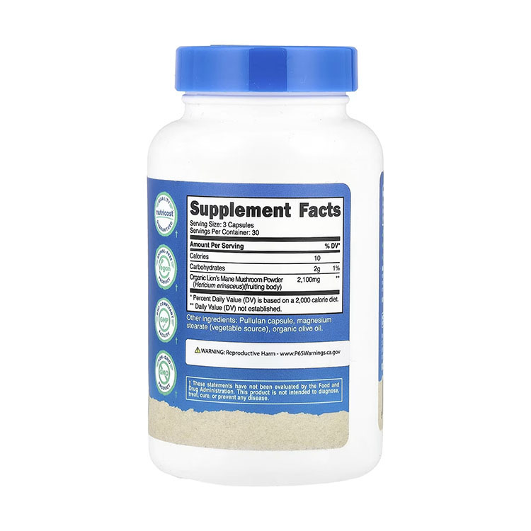 Nutricost, Lion's Mane Mushroom, 2,100 mg, 90 Capsules