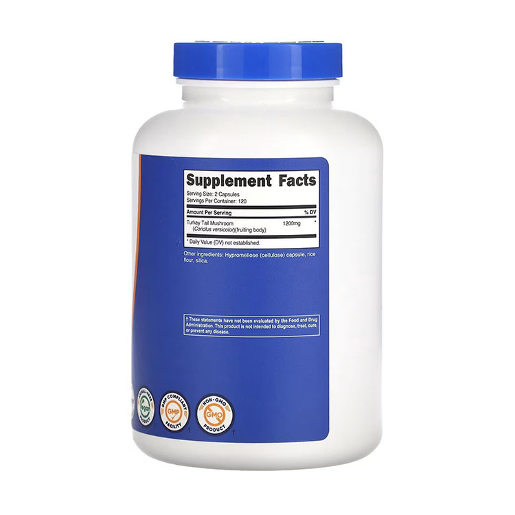 Nutricost Turkey Tail Mushroom, 1200 mg, 240 Capsules