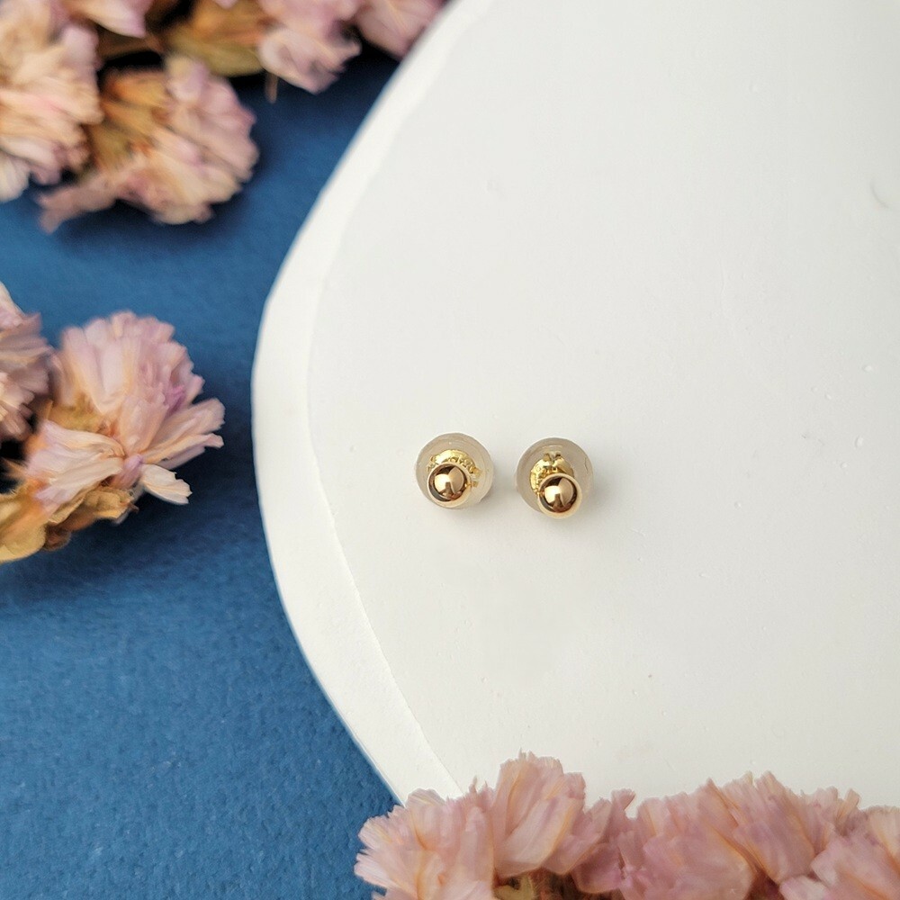 【me.luxe】K18金球耳環3mm/4mm