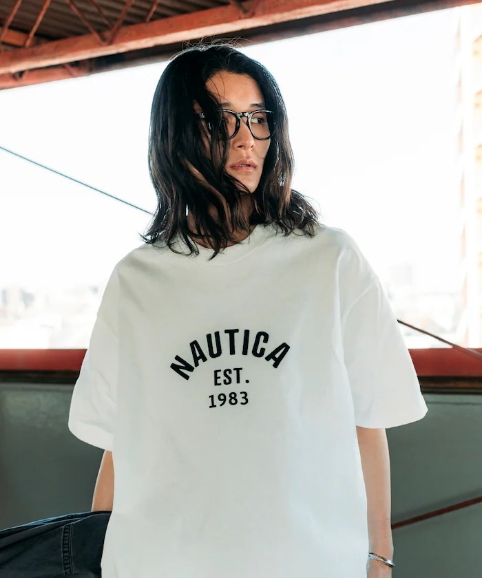 日版 Nautica Felt Patch Arch Logo S/S Tee