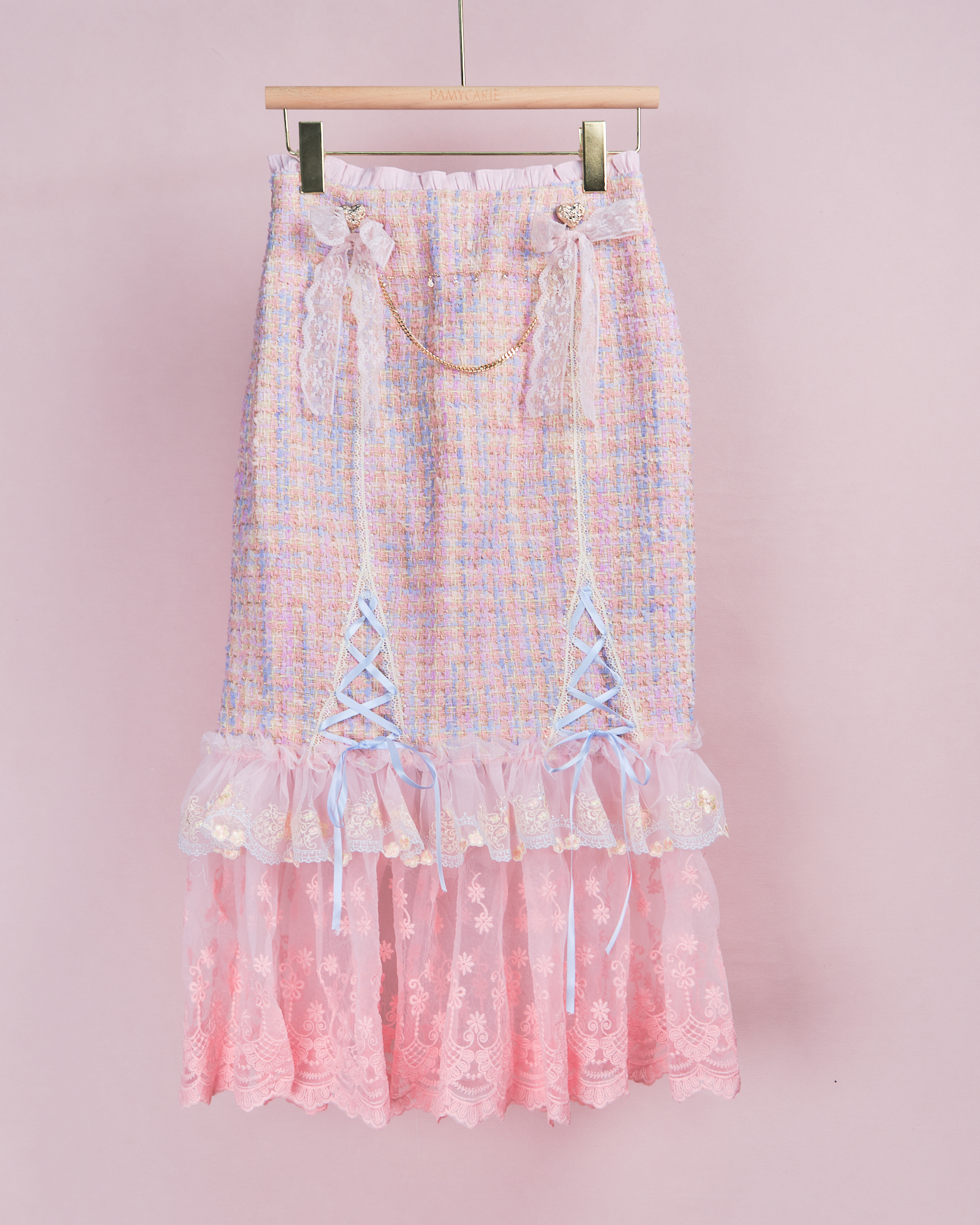 11936 Laced Up Design RibbonFish Tail Skirt