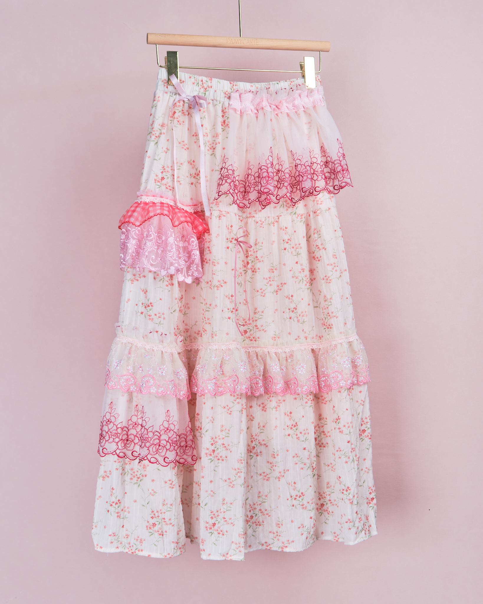 11929 Layered Lace Long Skirt