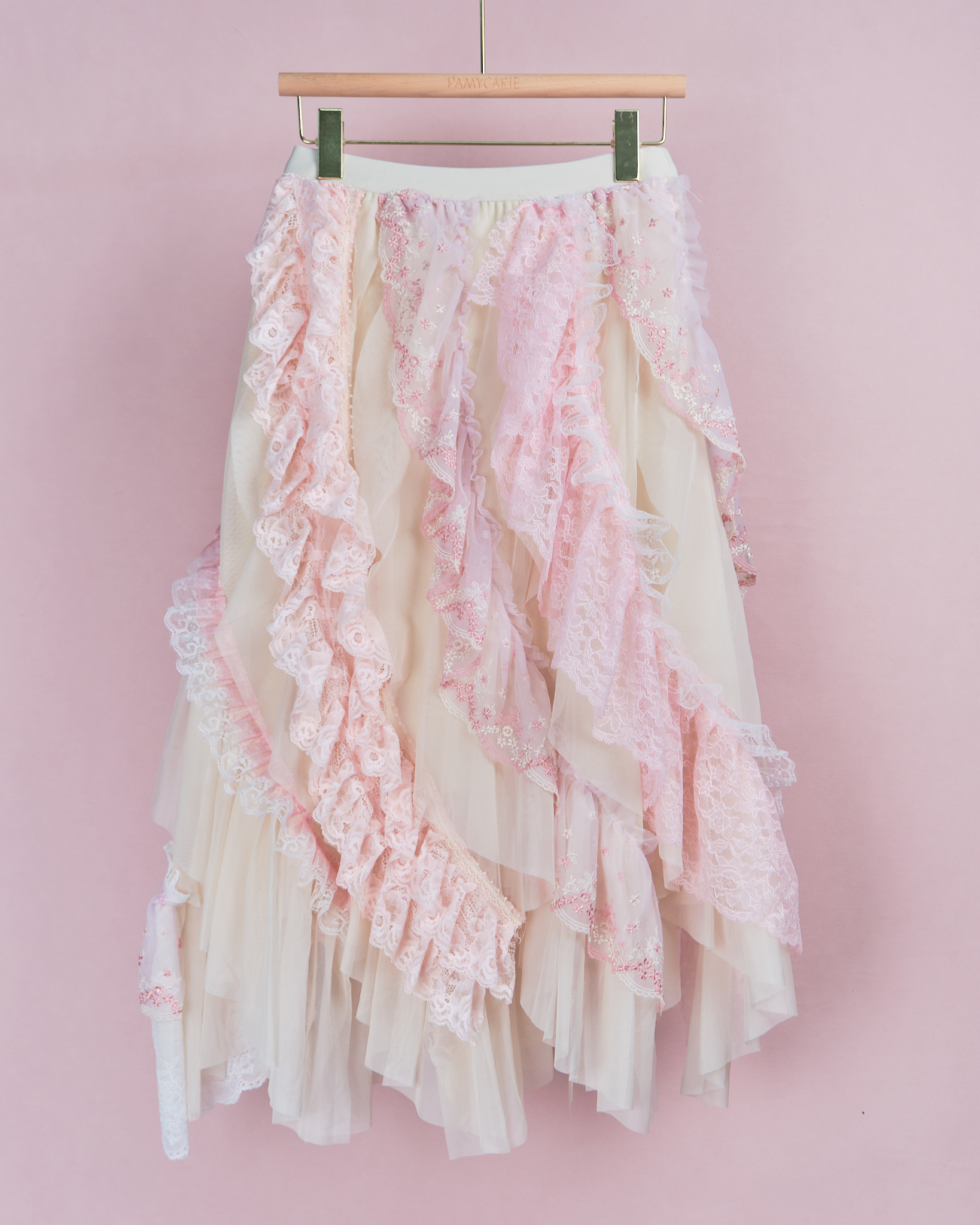 11930 Layered Lace Long Skirt