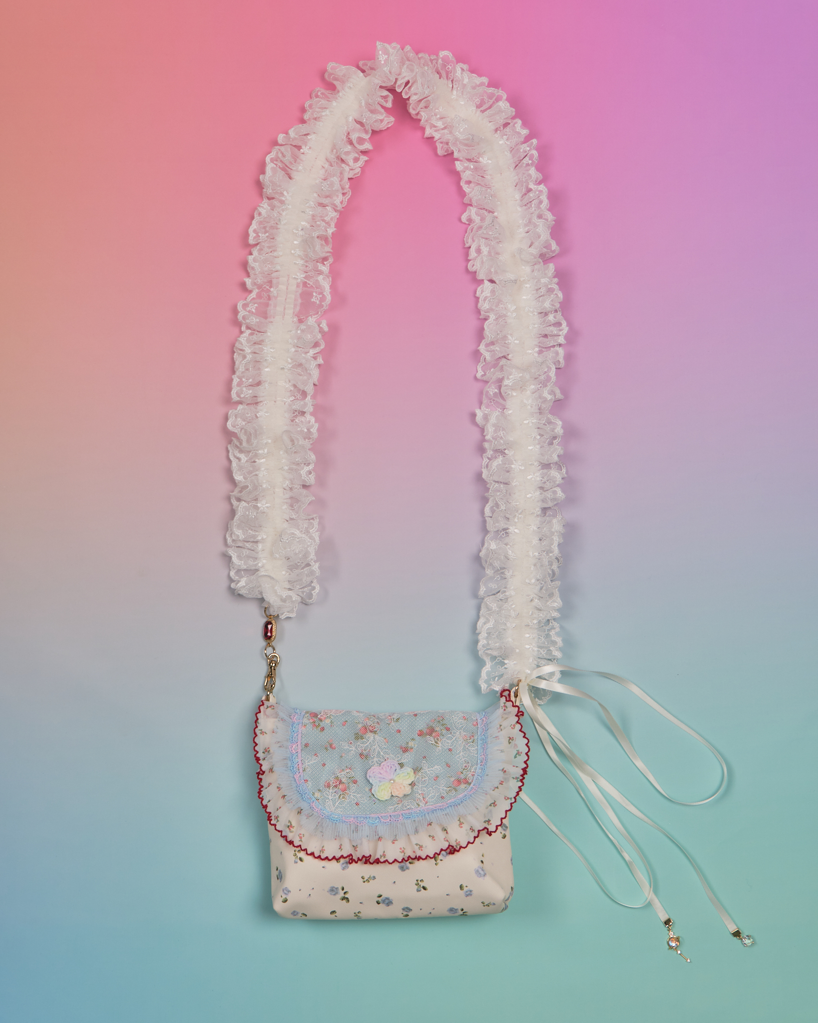 11919 碎花兩用手製小手袋