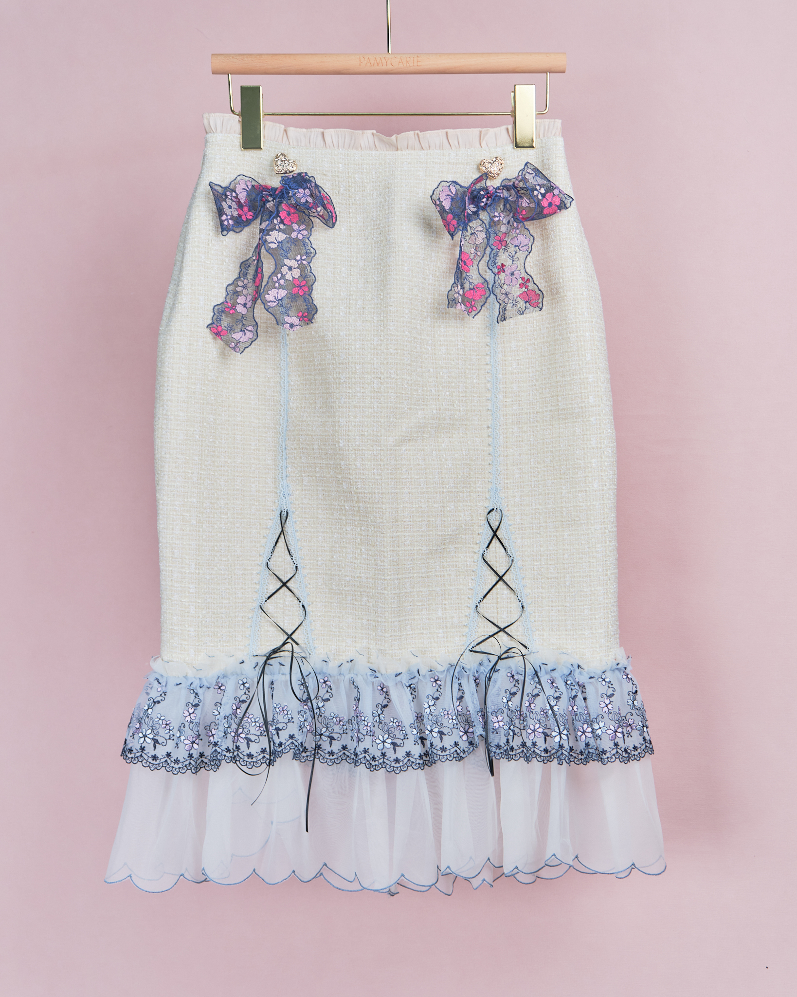 11935 Laced Up Design RibbonFish Tail Skirt