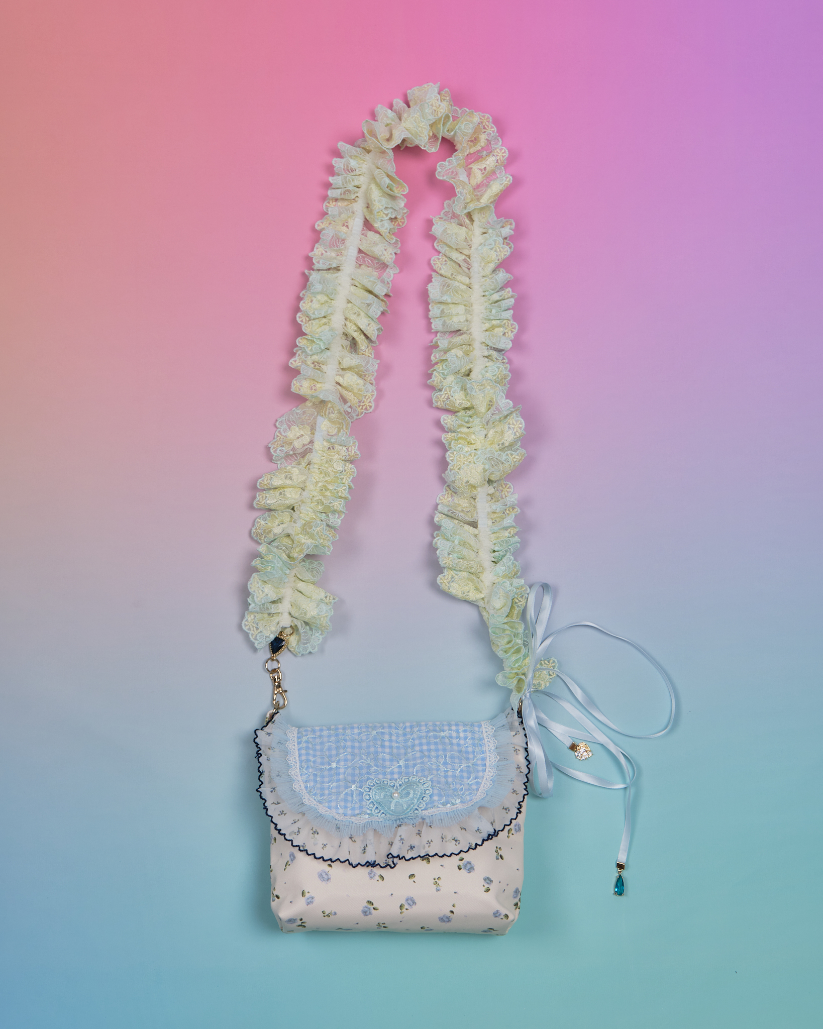 11917 碎花兩用手製小手袋