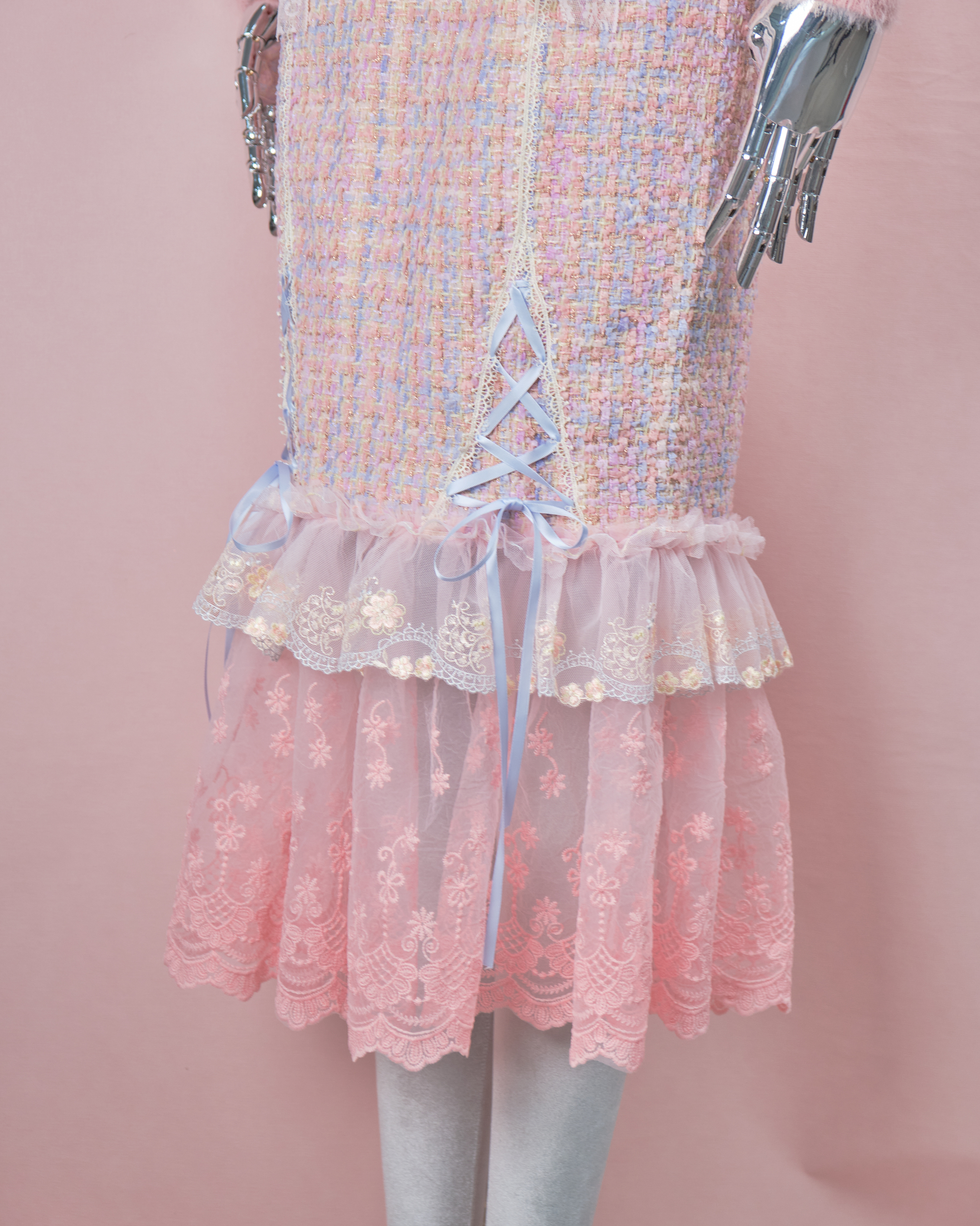 11936 Laced Up Design RibbonFish Tail Skirt