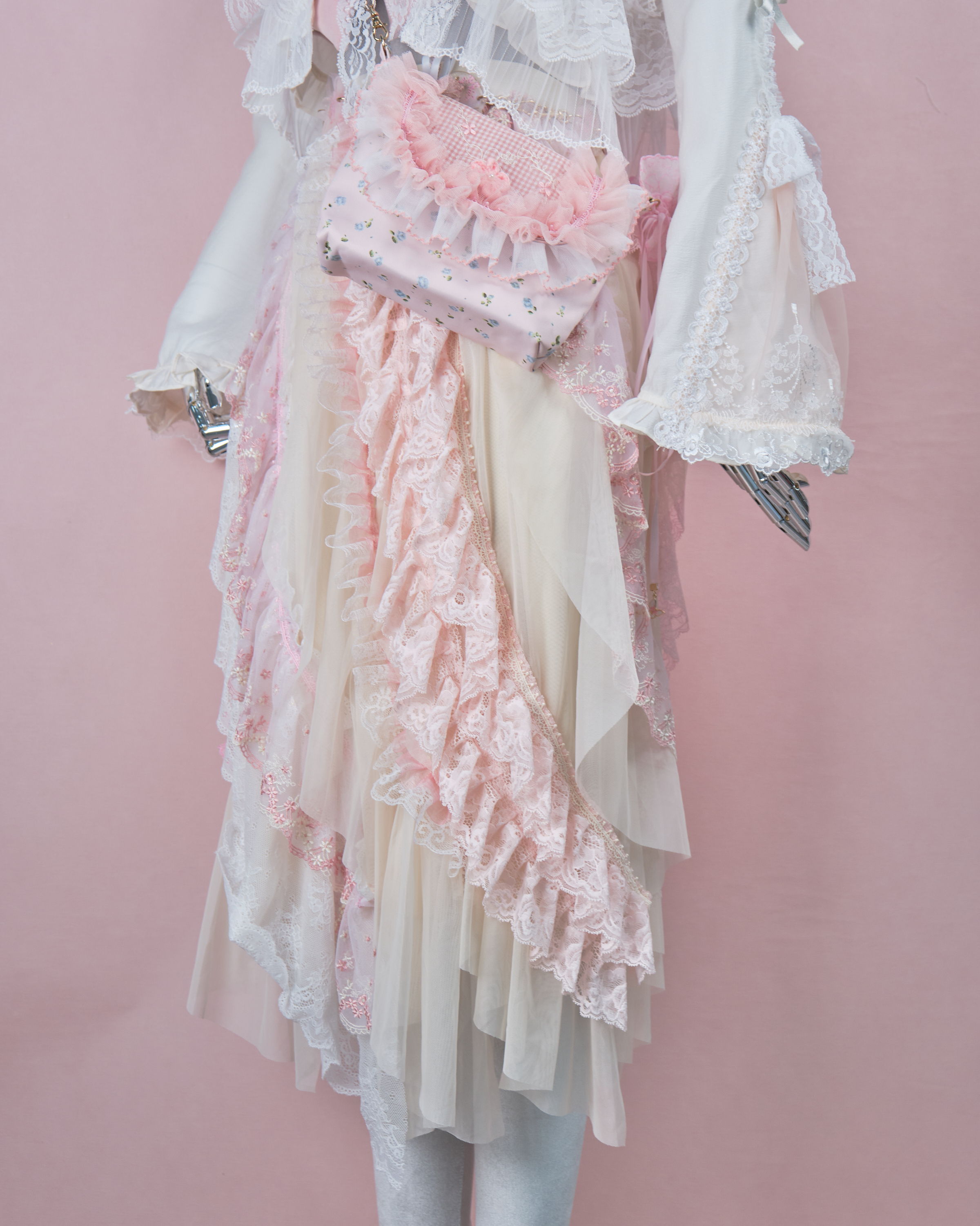 11930 Layered Lace Long Skirt