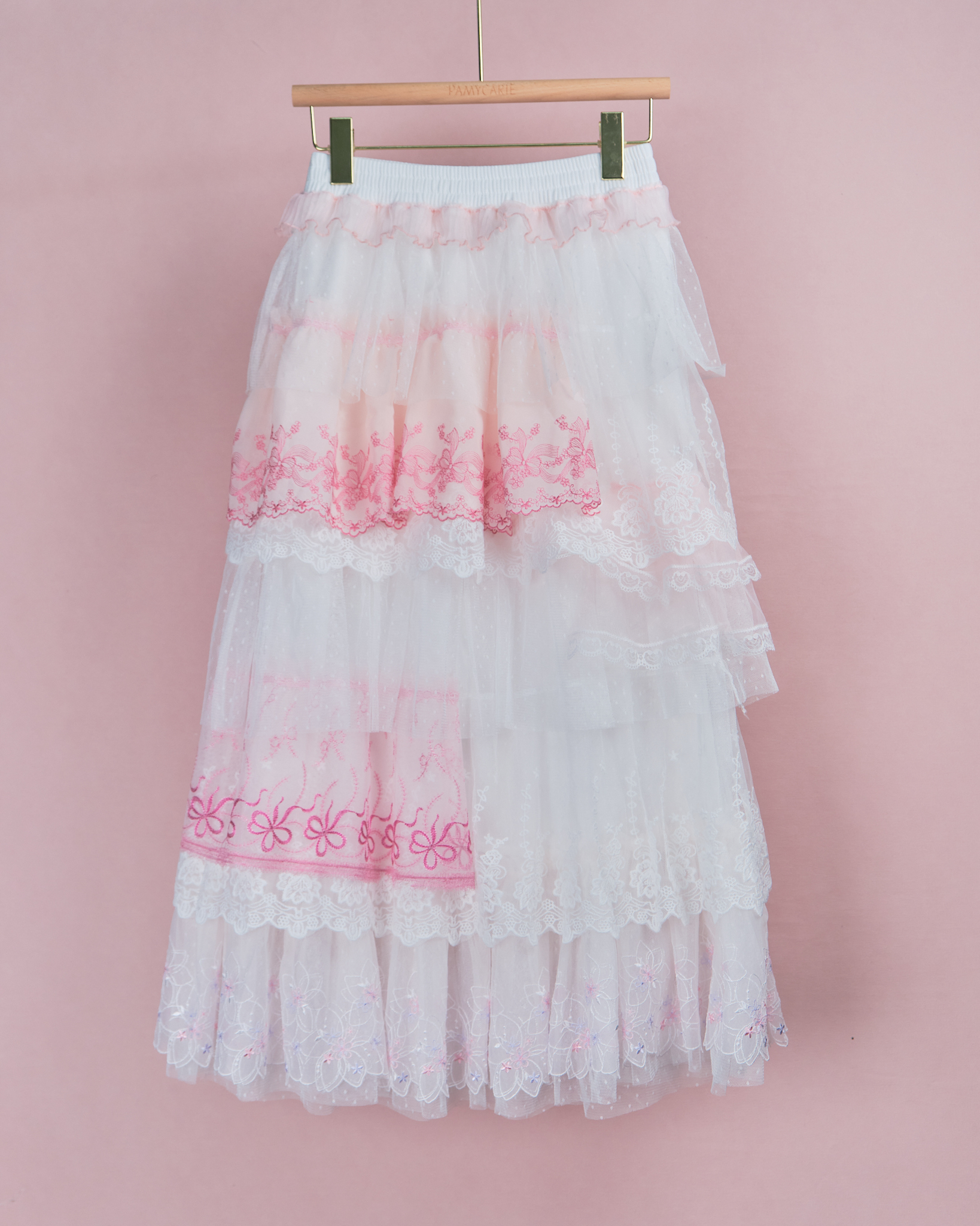 11941 Layered Lace Long Skirt