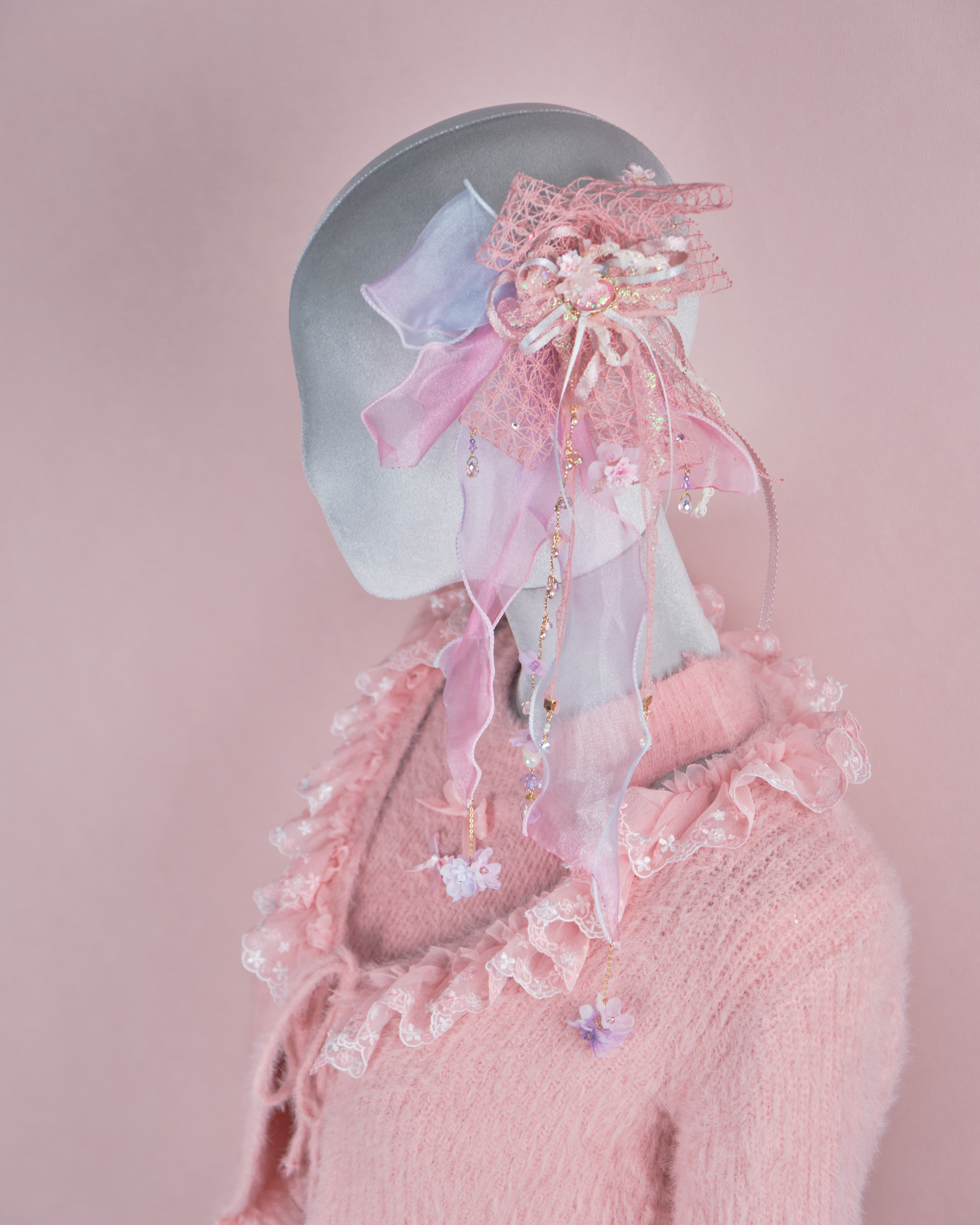 11957 Halter Neck Knit Cropped Top with Ruffled Jacket Set