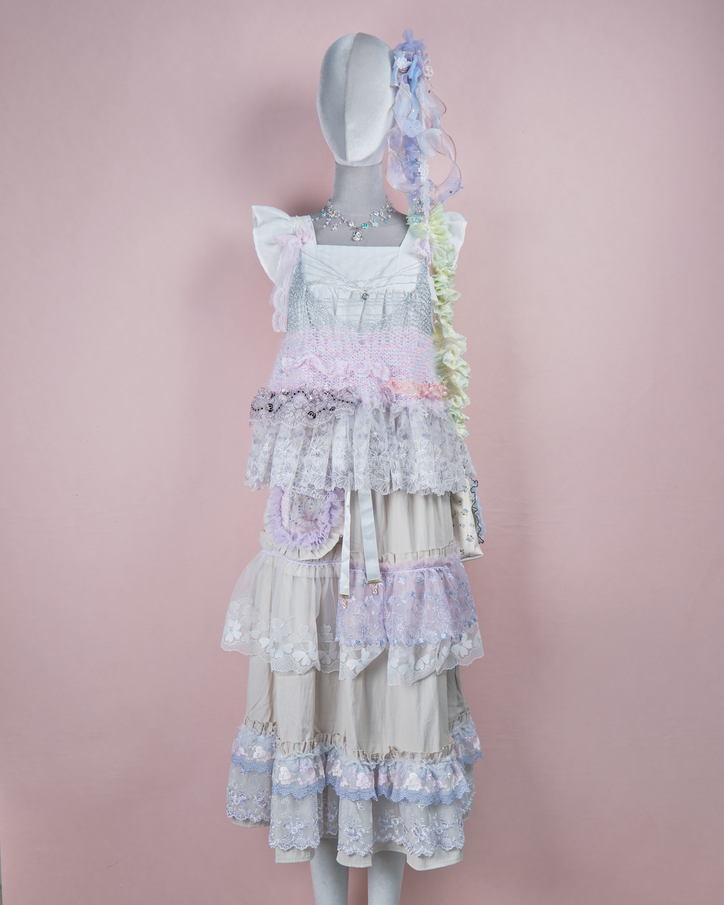 11961 Handmade Knit with Beaded Top