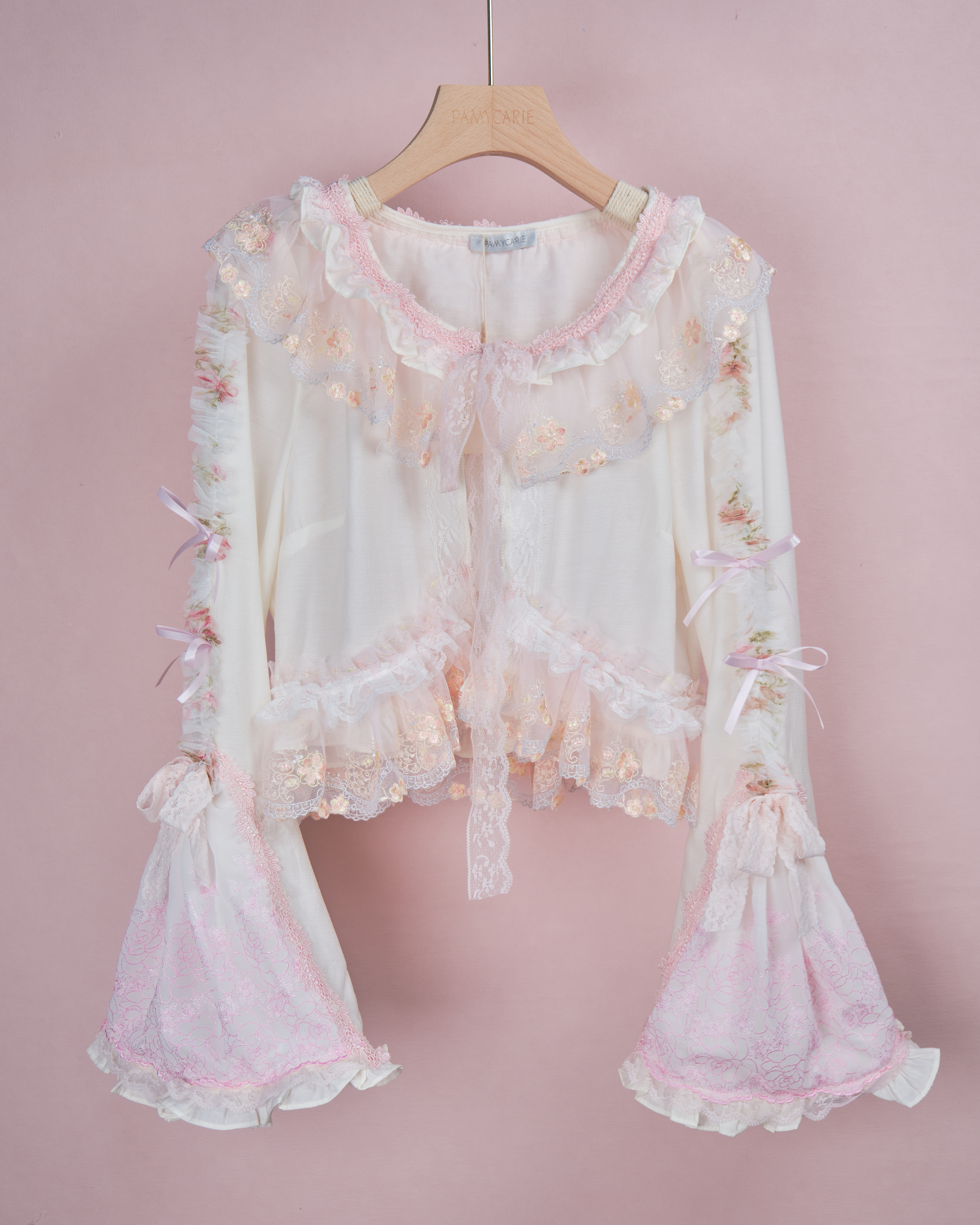 11969 櫻紡手製繡花蕾絲小外套別注版