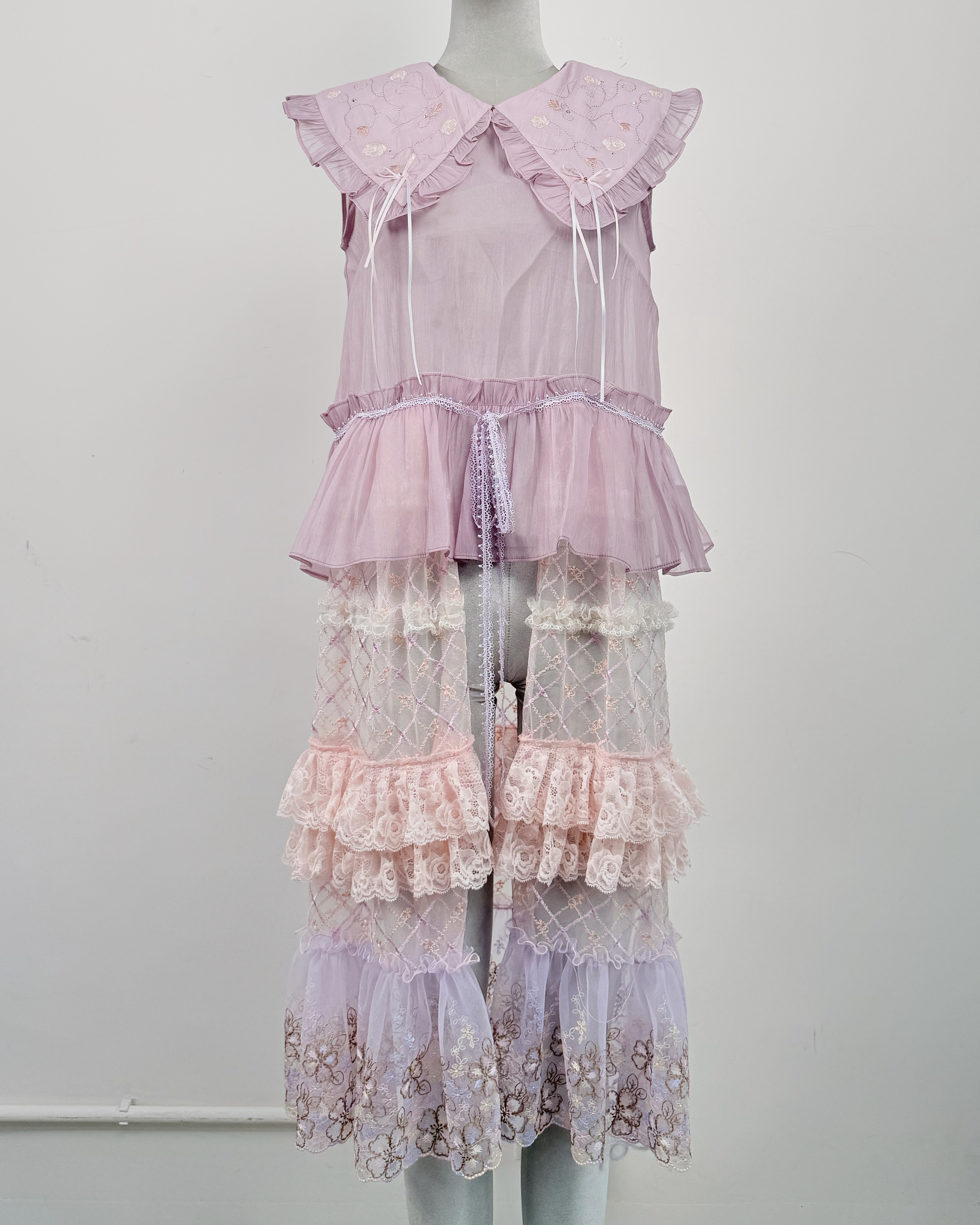 11973 Petalfall Handmade Lace Dress Cover