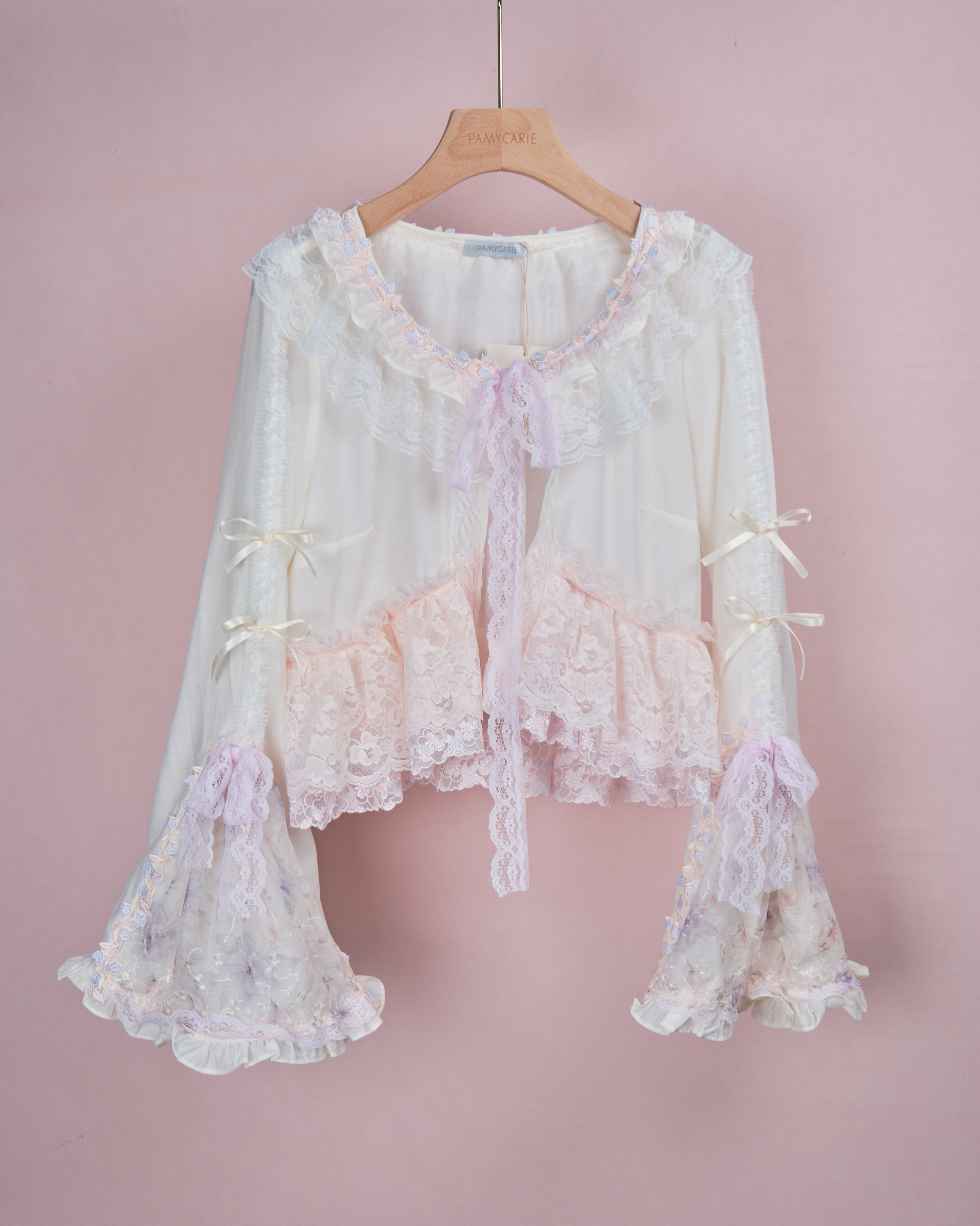 11970 櫻紡手製繡花蕾絲小外套別注版