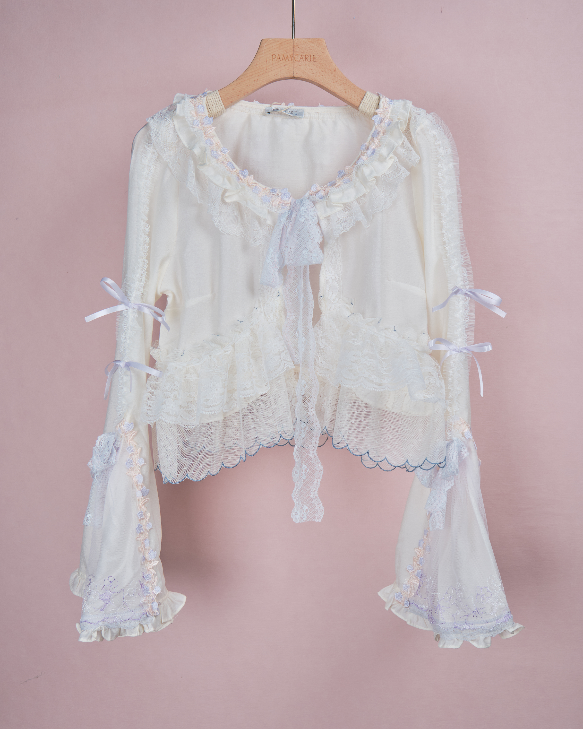 11972 Petalfall Handmade Lace Cropped Jacket