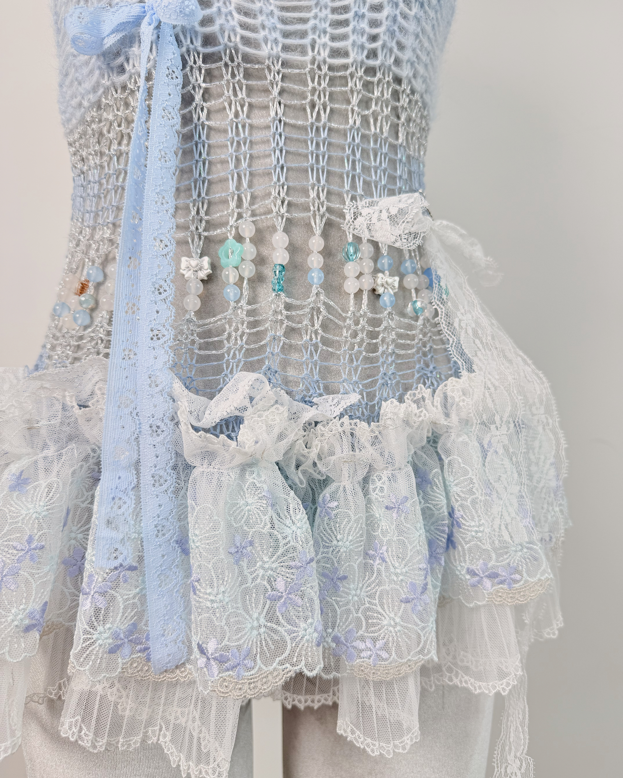 11979 Handmade Knit with Beaded Top