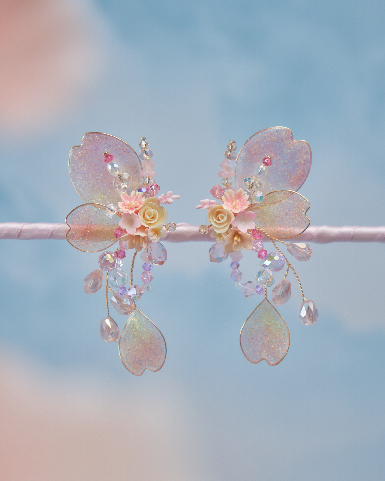 11769 櫻花精靈S925中長耳環