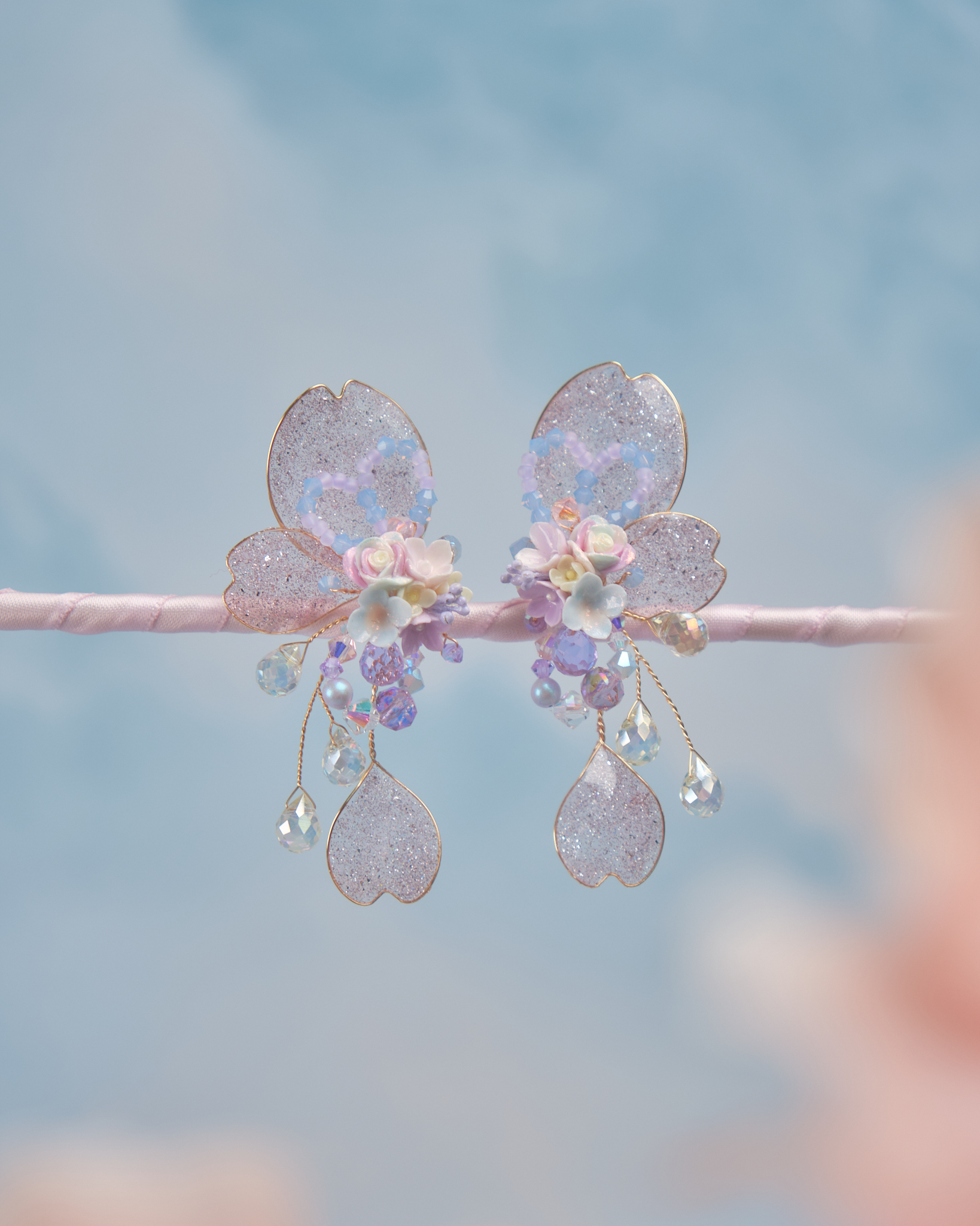 11771 櫻花精靈S925中長耳環