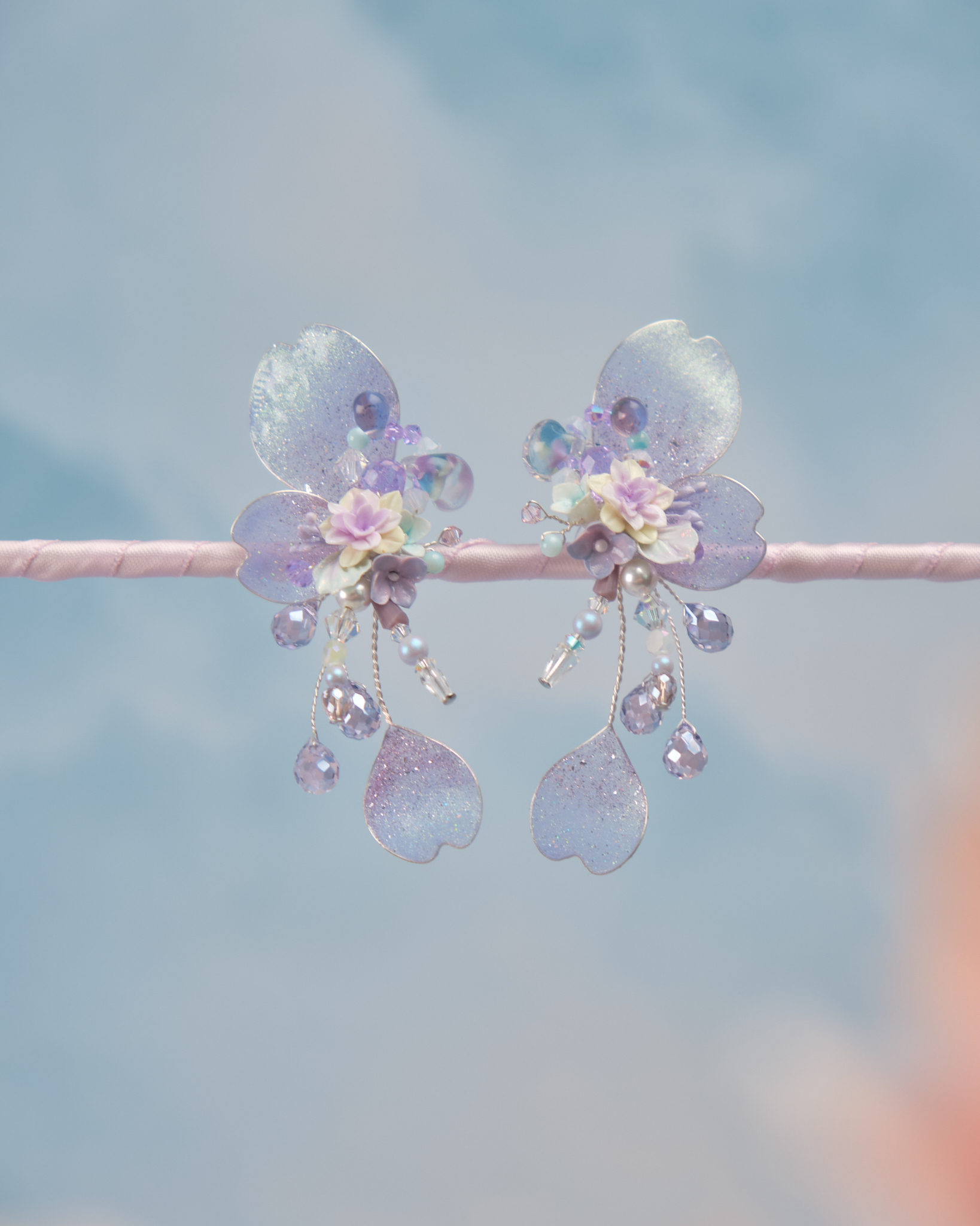 11773 櫻花精靈S925中長耳環