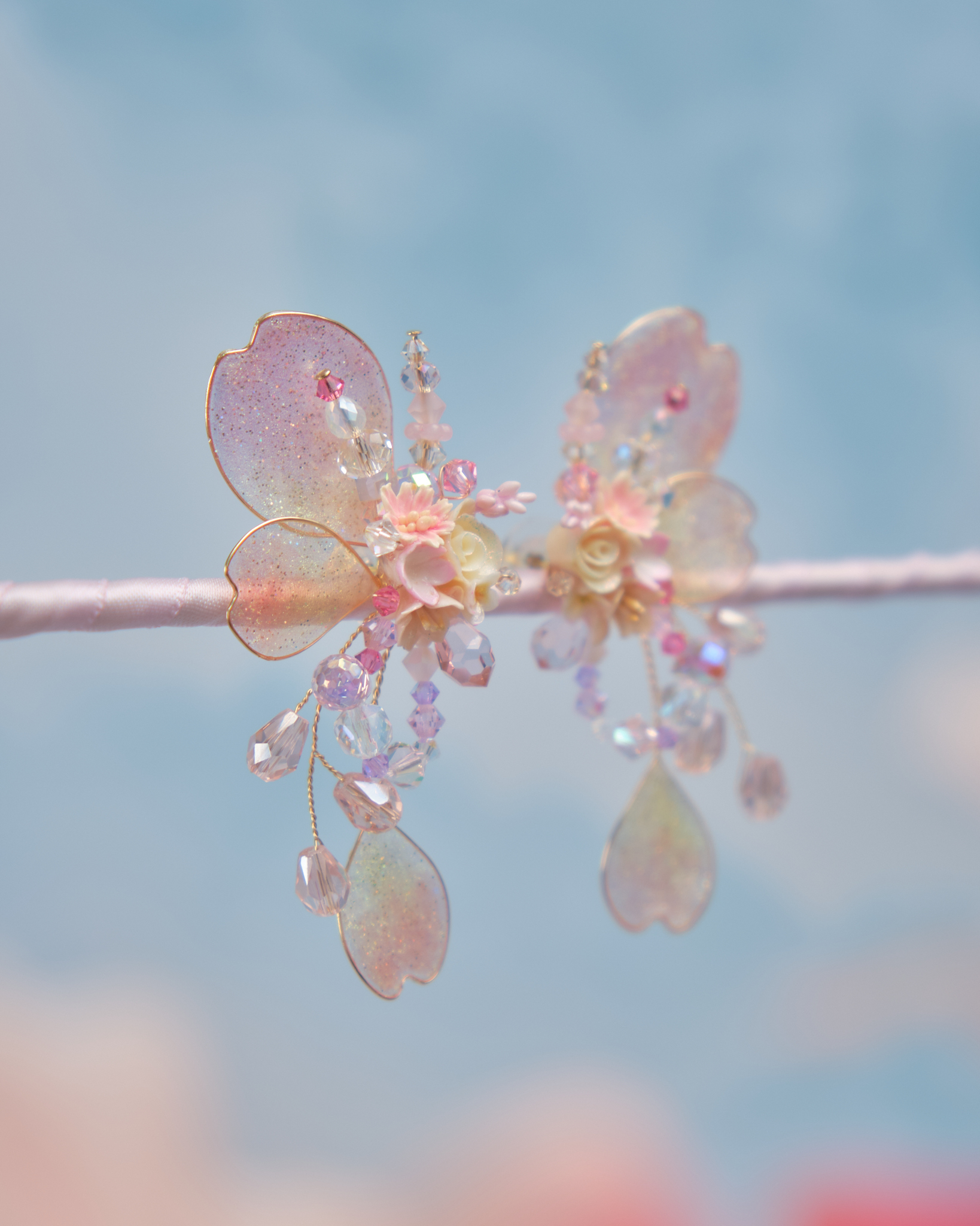 11769 櫻花精靈S925中長耳環