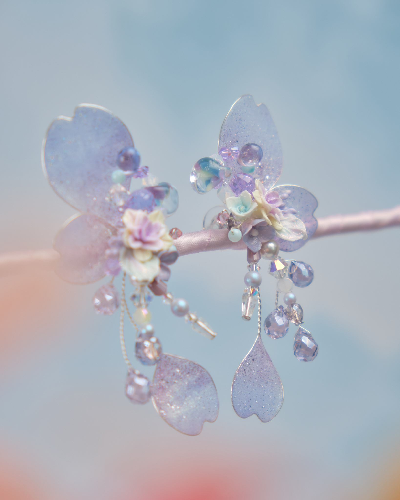 11773 櫻花精靈S925中長耳環