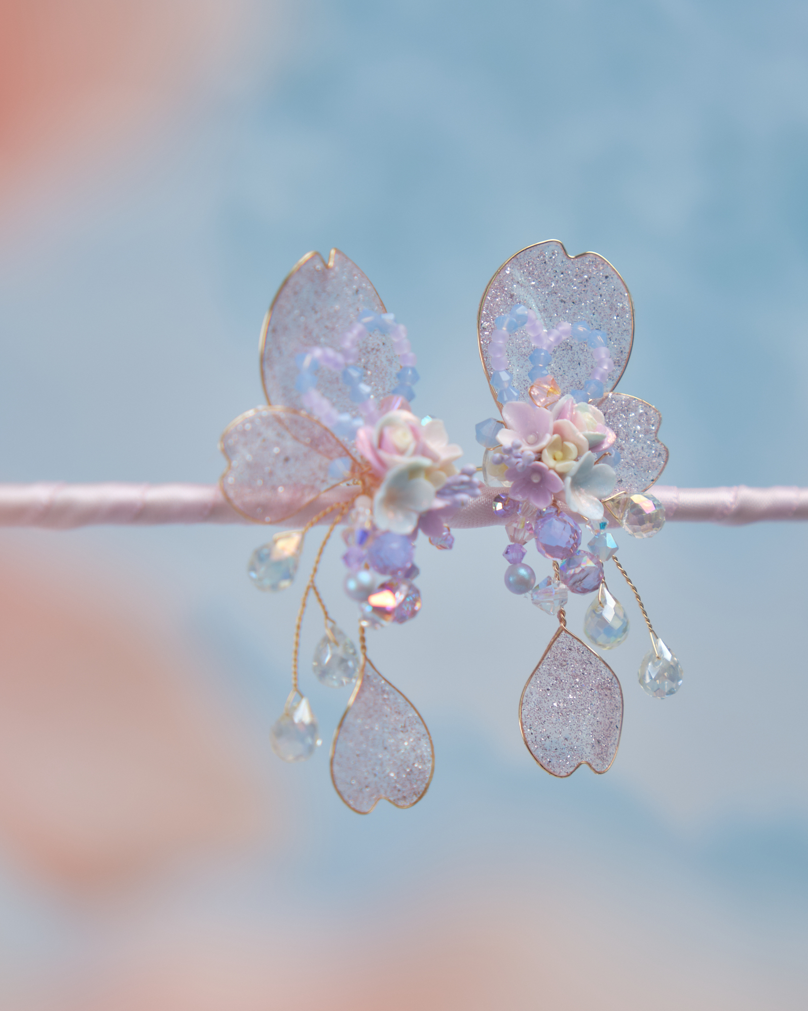 11771 櫻花精靈S925中長耳環