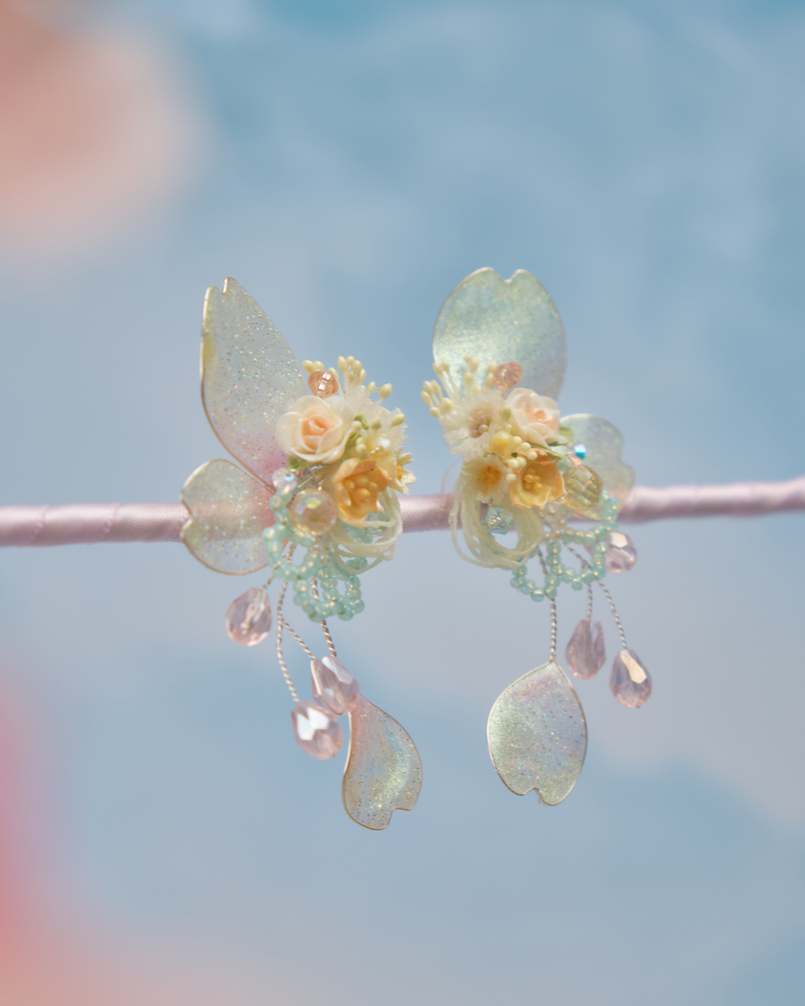 11772 櫻花精靈S925中長耳環