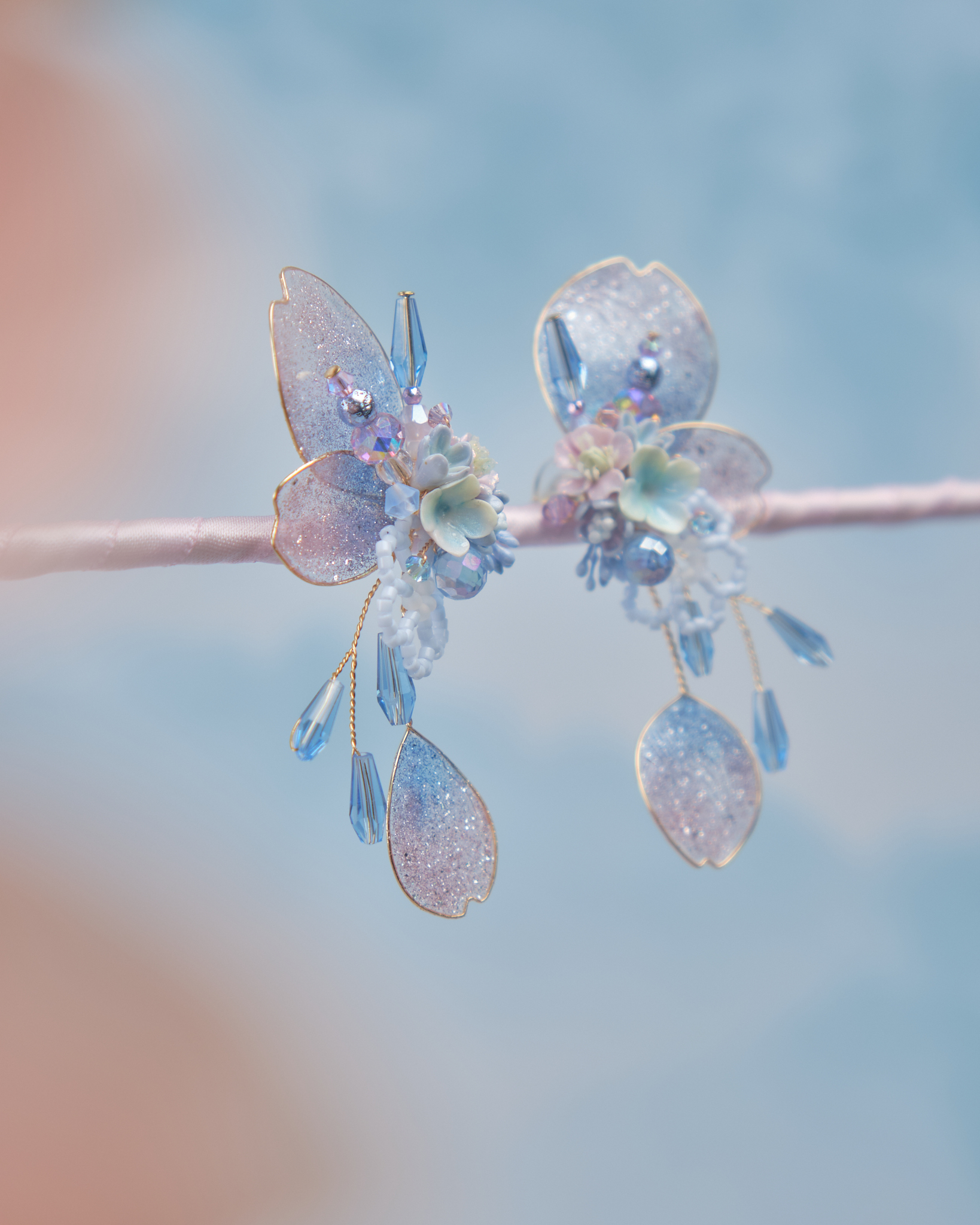 11770 櫻花精靈S925中長耳環