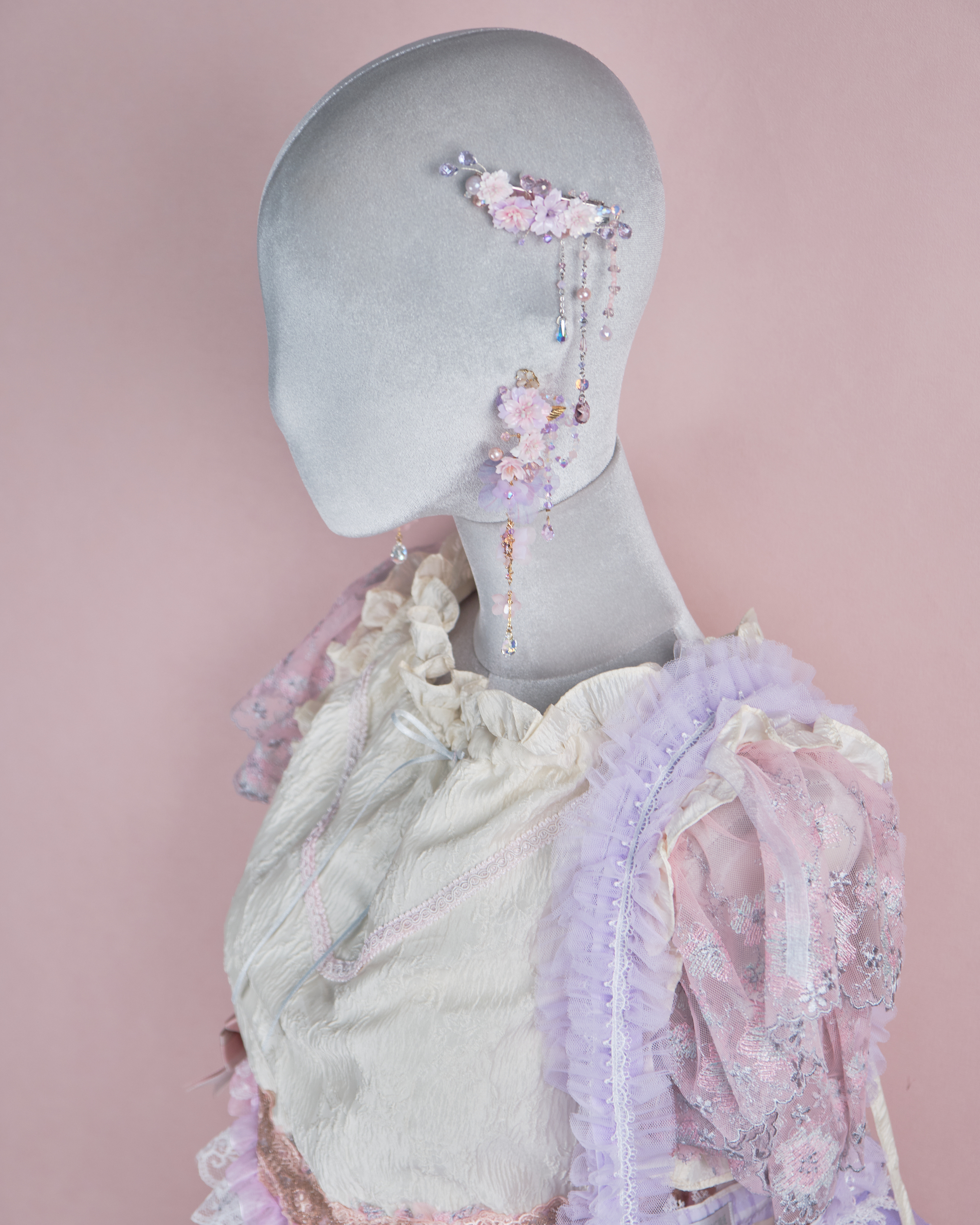 11778 繁花晶蝶S925兩用長耳環