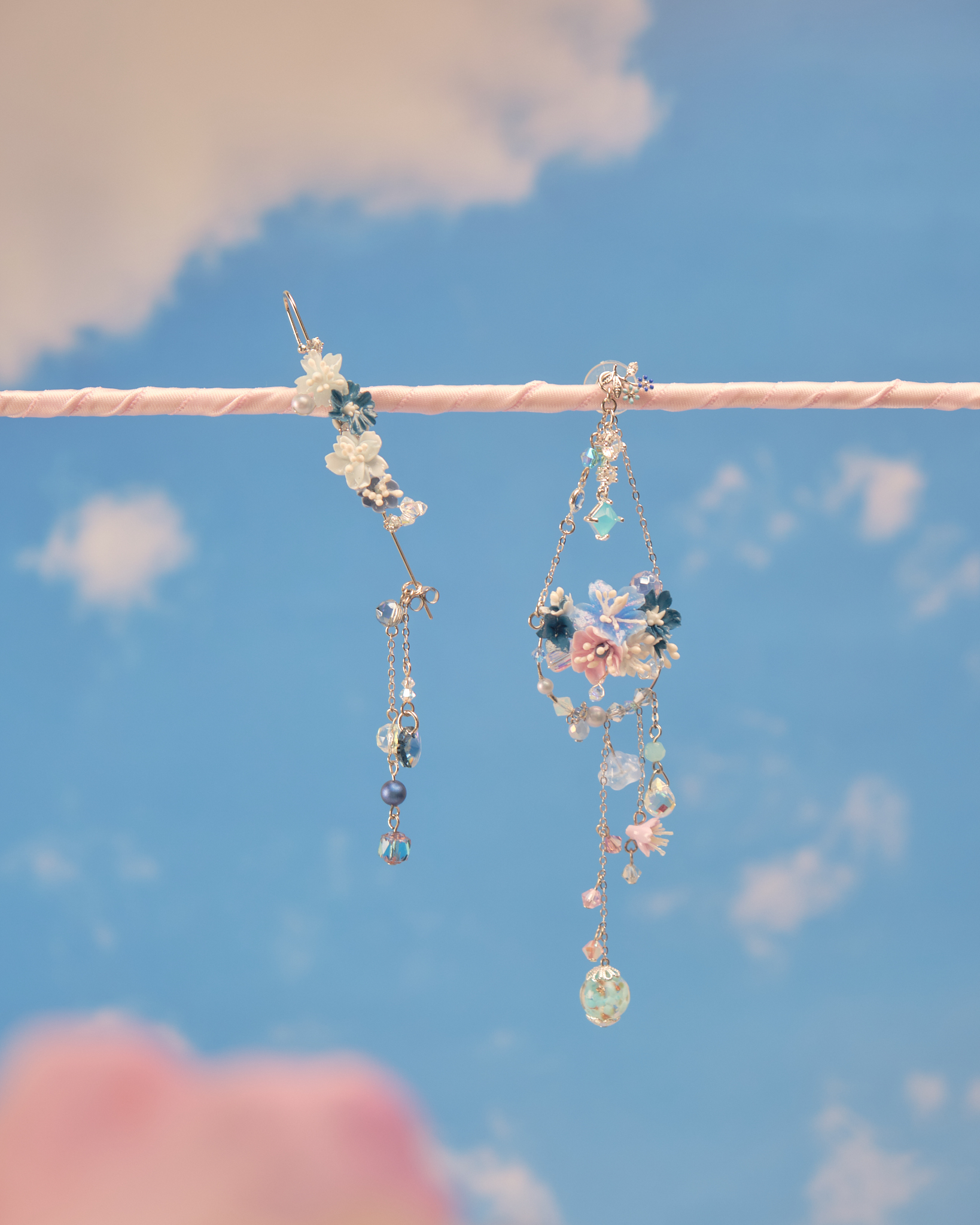 11800 飛天韆鞦不對稱S925多用耳環配耳箭