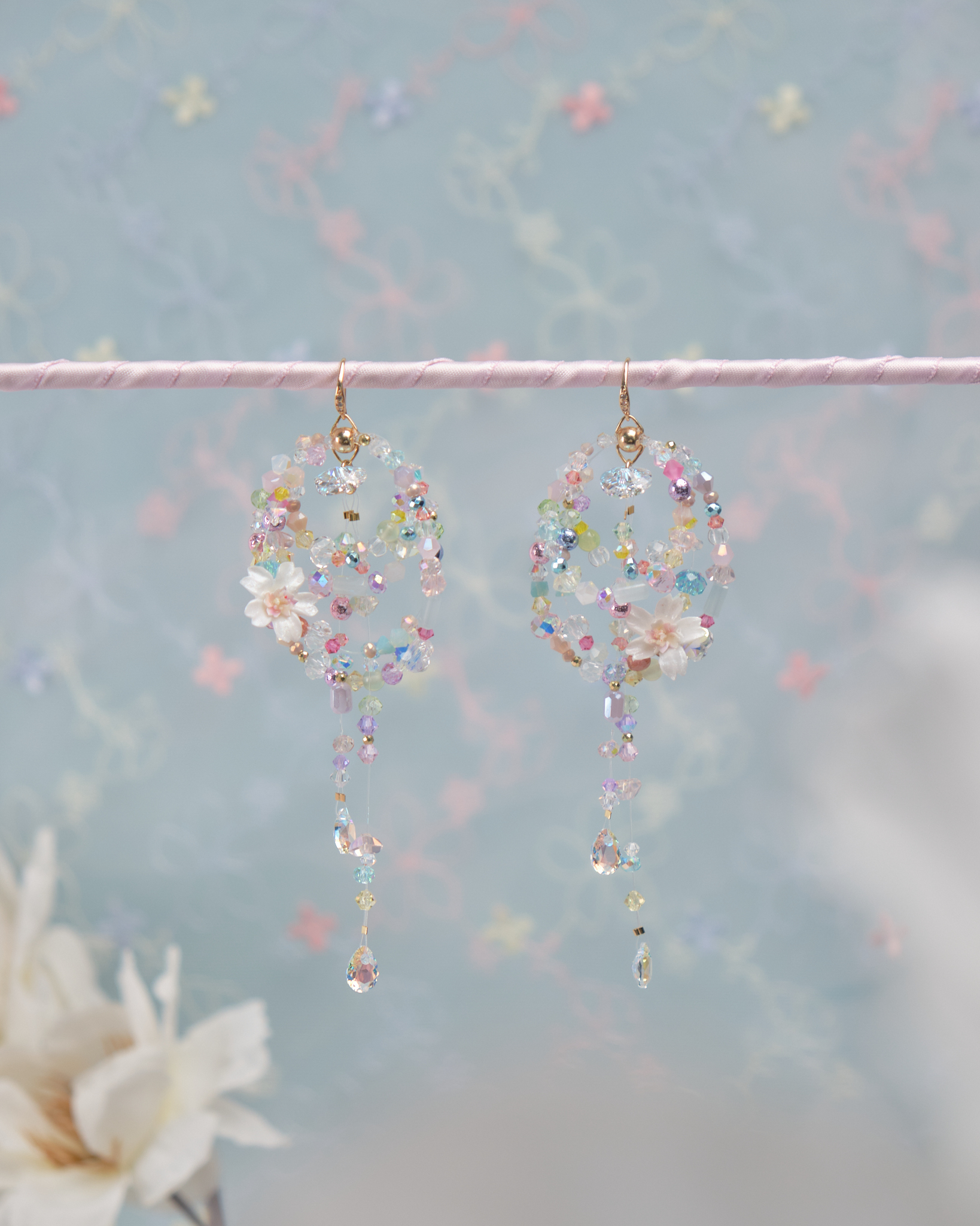 11810 重工彩珠圈圈S925耳環