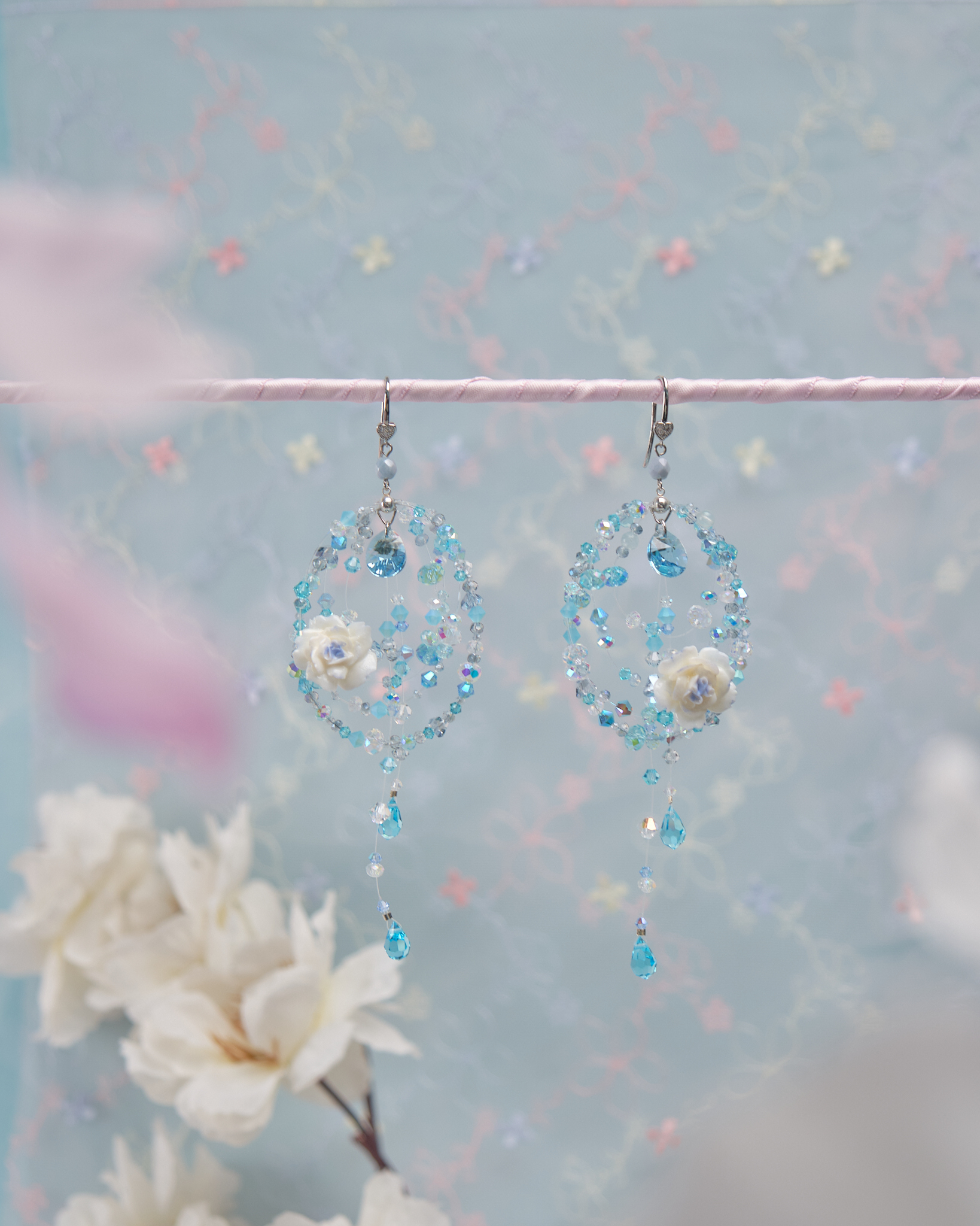 11811 重工彩珠圈圈S925耳環