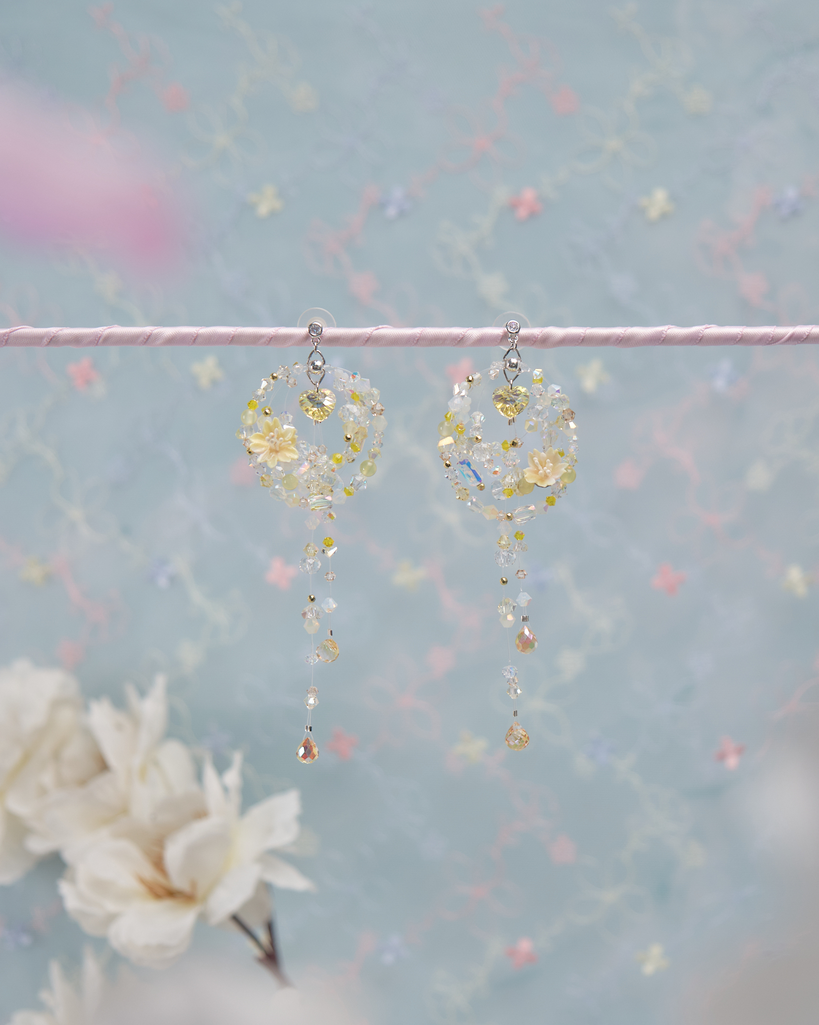 11813 重工彩珠圈圈S925耳環