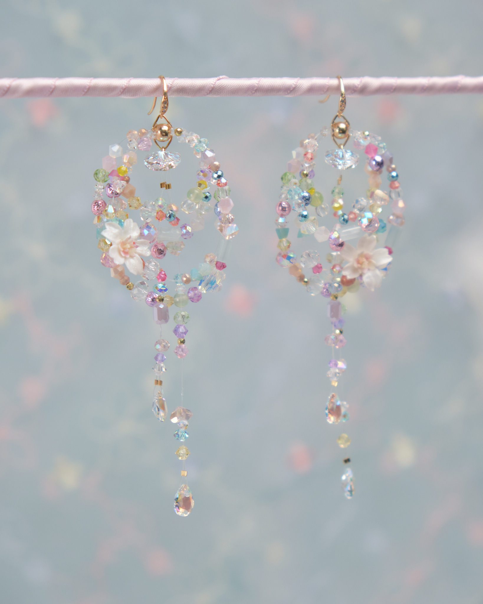 11810 重工彩珠圈圈S925耳環