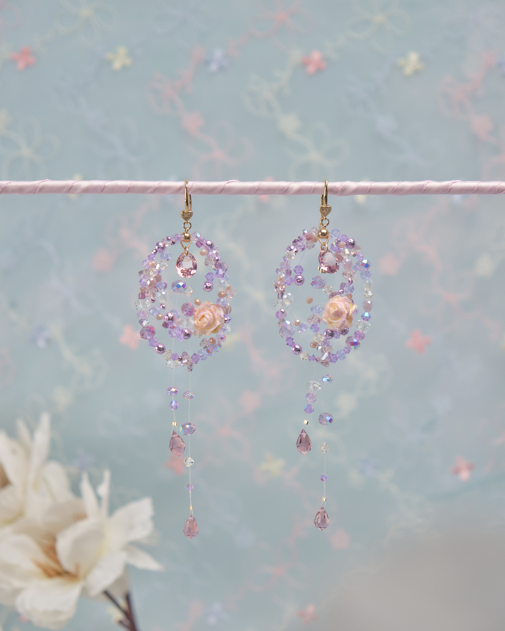 11809 重工彩珠圈圈S925耳環