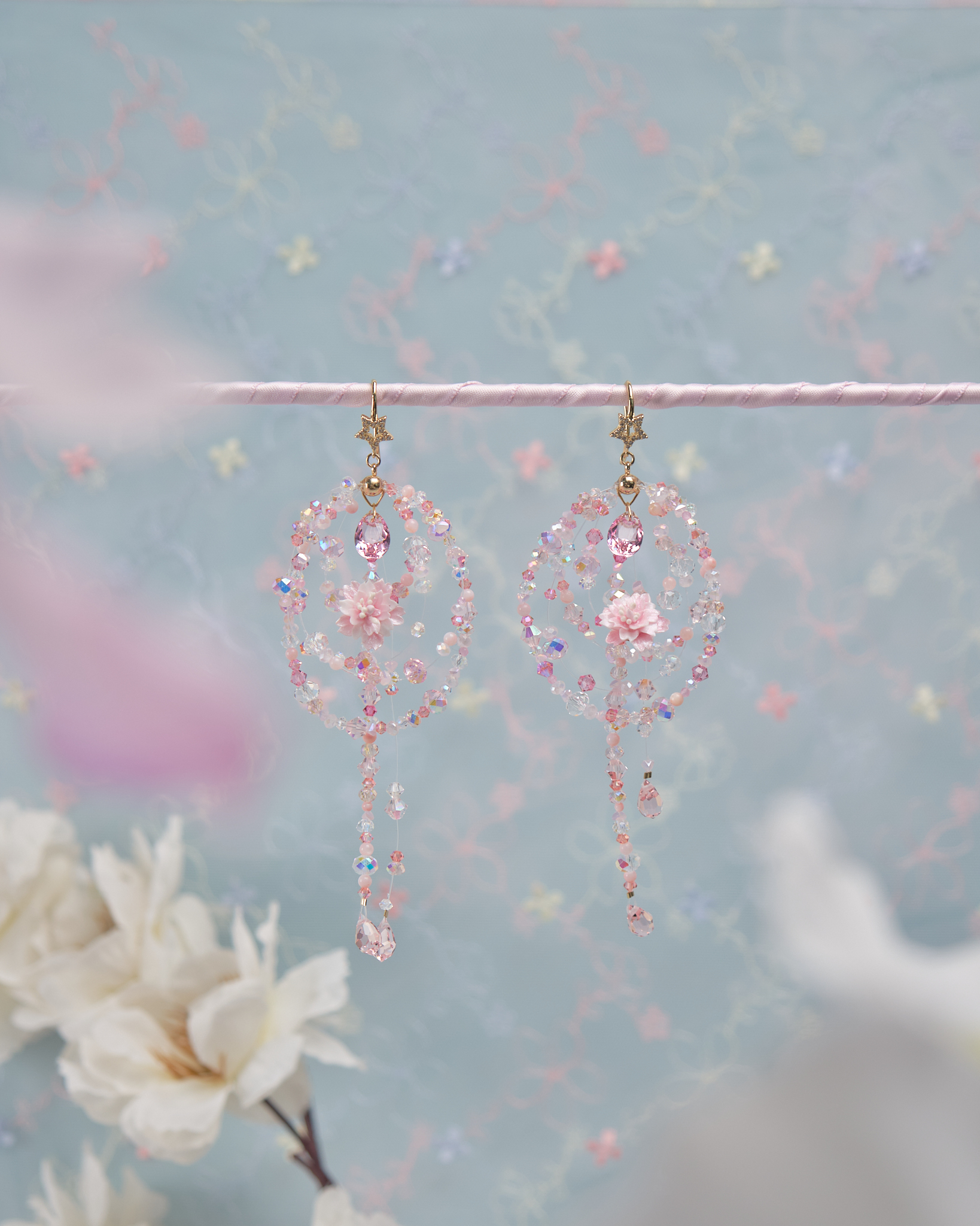 11812 重工彩珠圈圈S925耳環