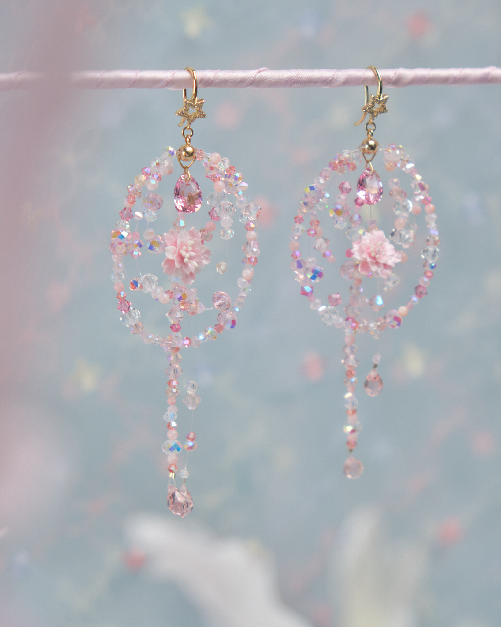 11812 重工彩珠圈圈S925耳環