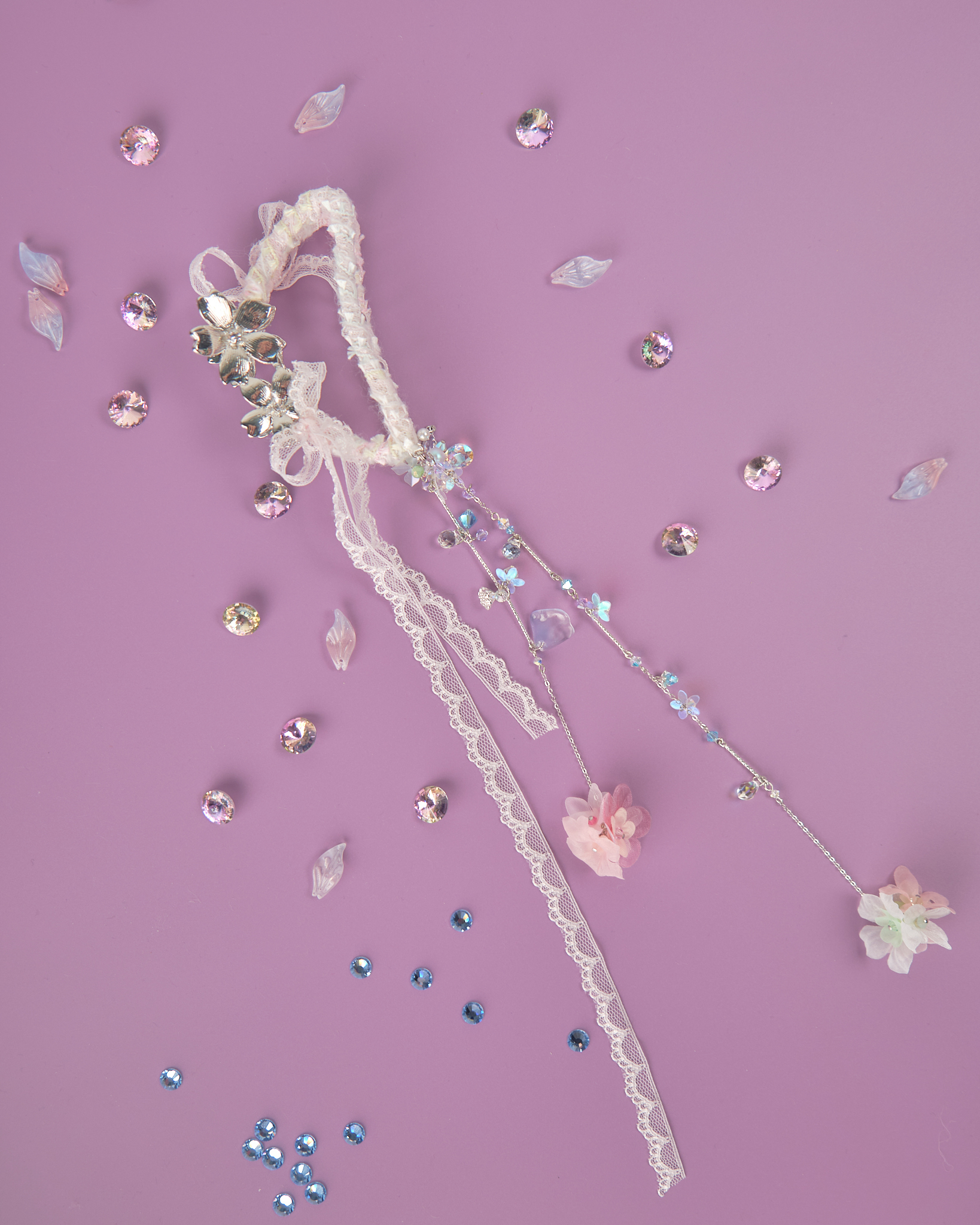 11827 手工繞線織帶鯊魚夾