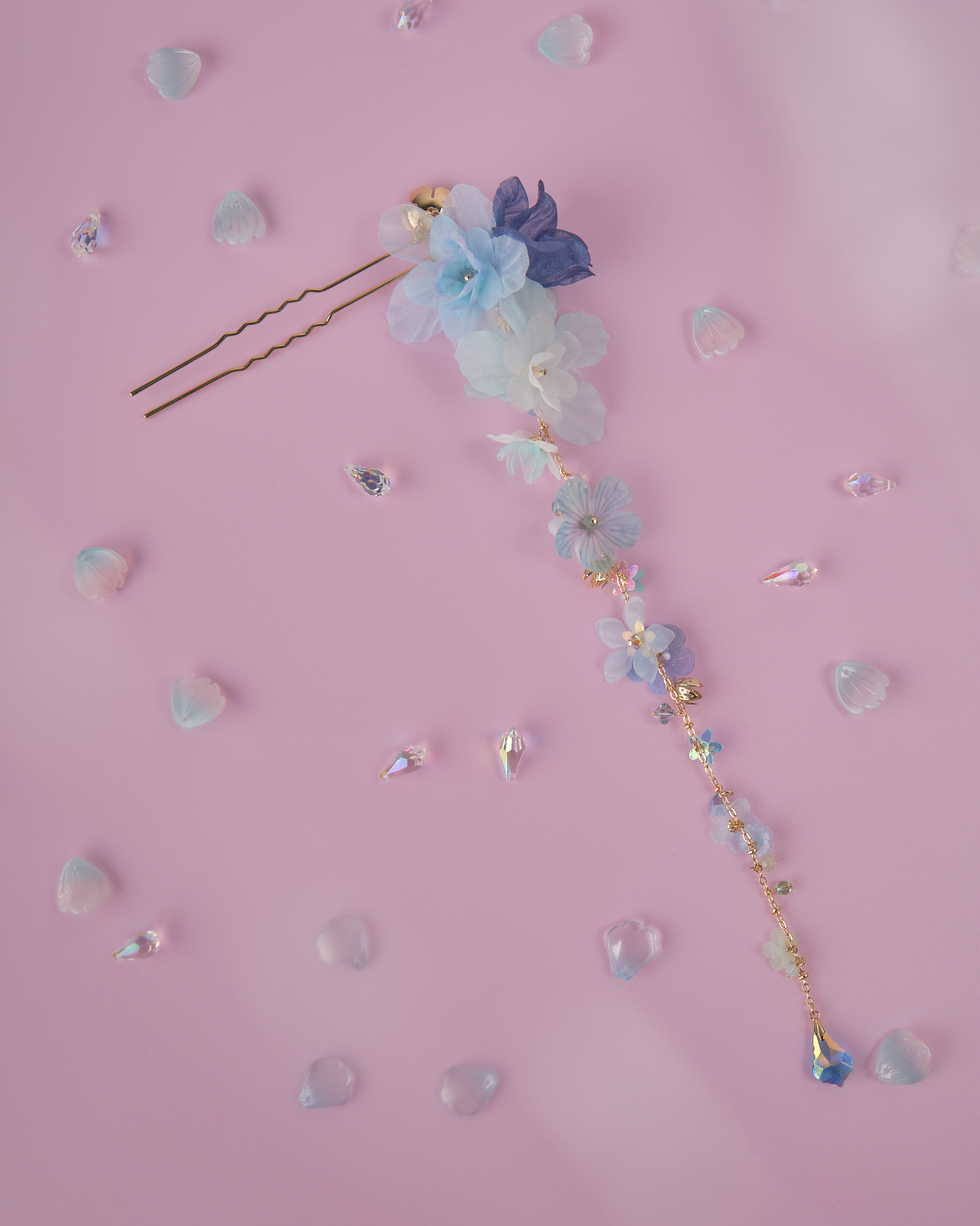 11830 古風花瓣紛飛兩用長髮衩