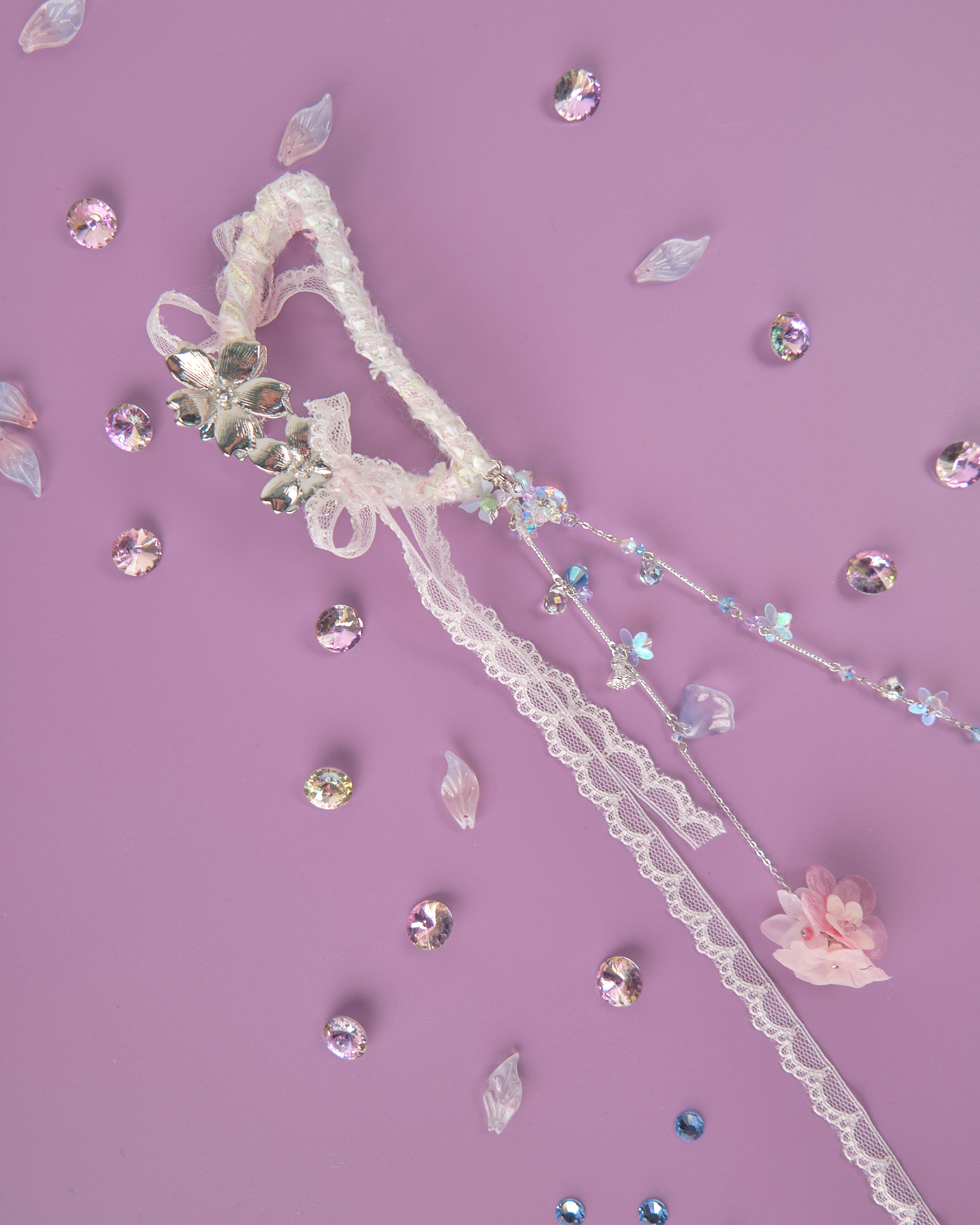 11827 手工繞線織帶鯊魚夾