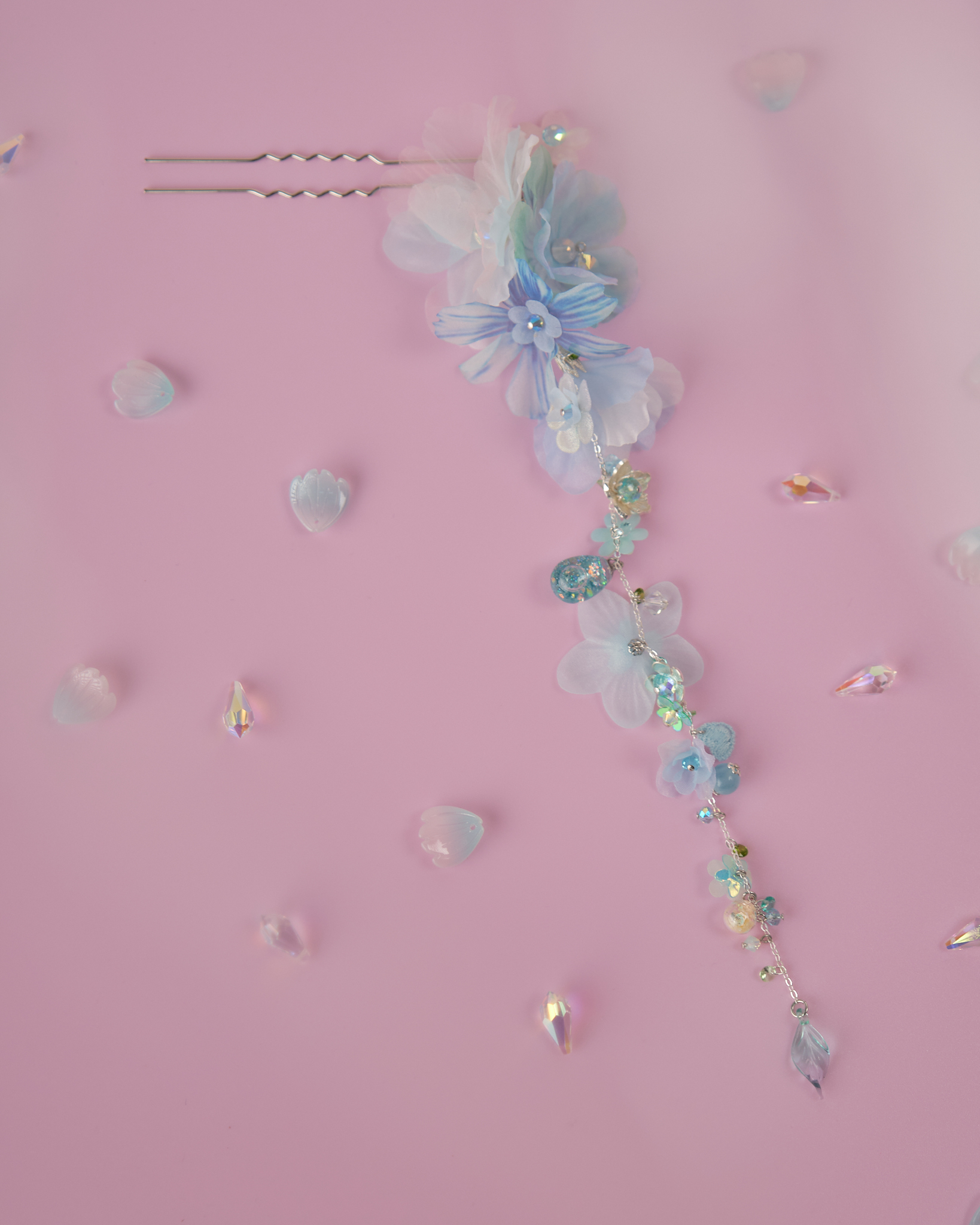 11833 古風花瓣紛飛兩用長髮衩