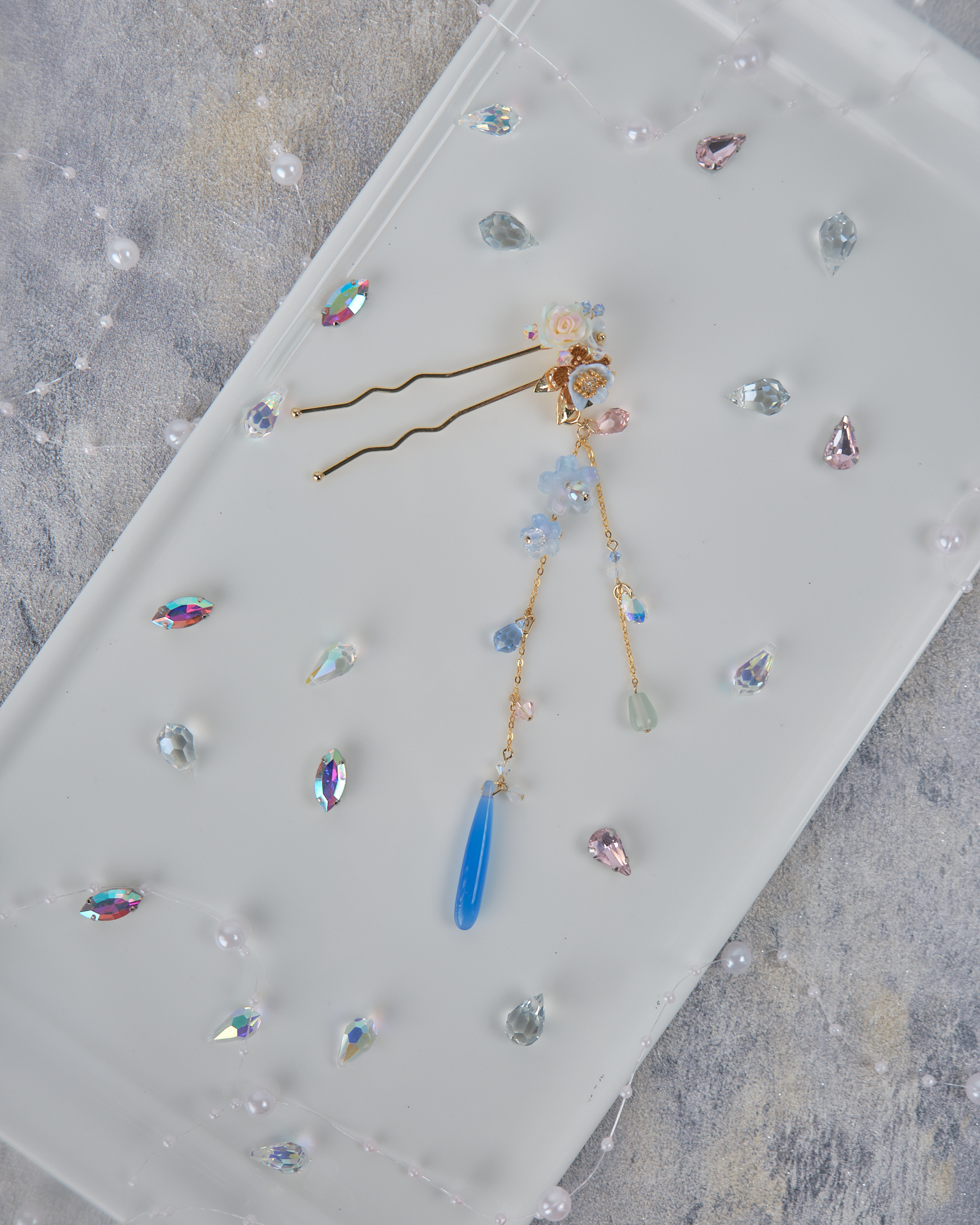 11837 繁花似錦兩用髮衩