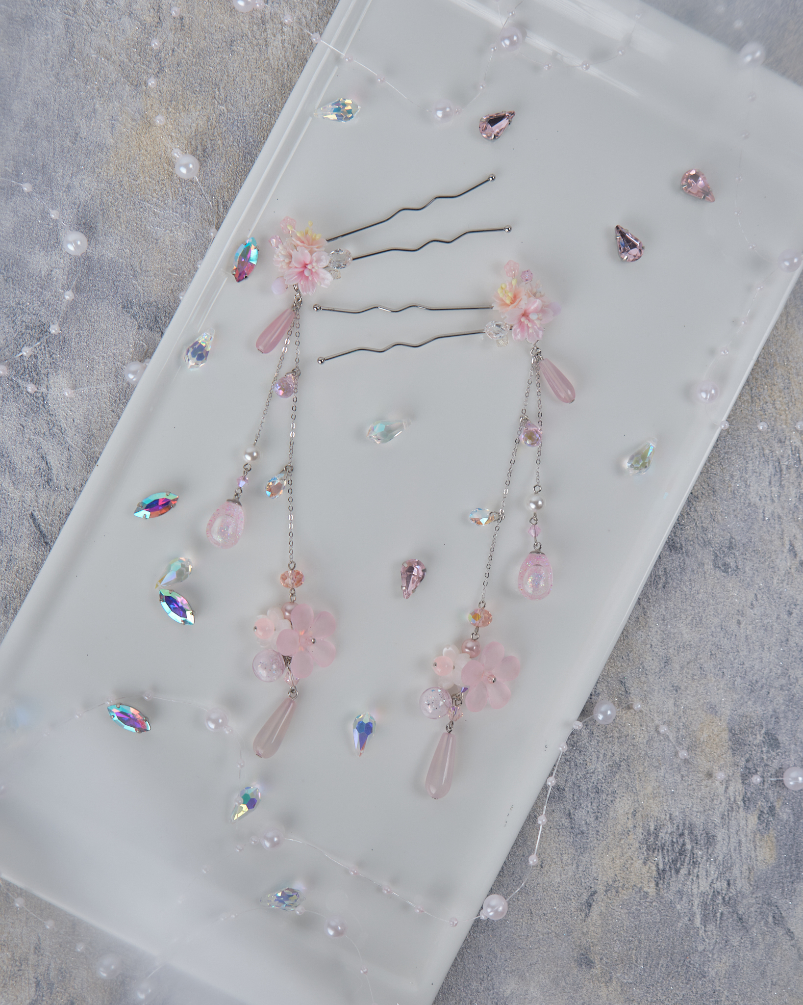 11838 繁花似錦兩用髮衩套裝