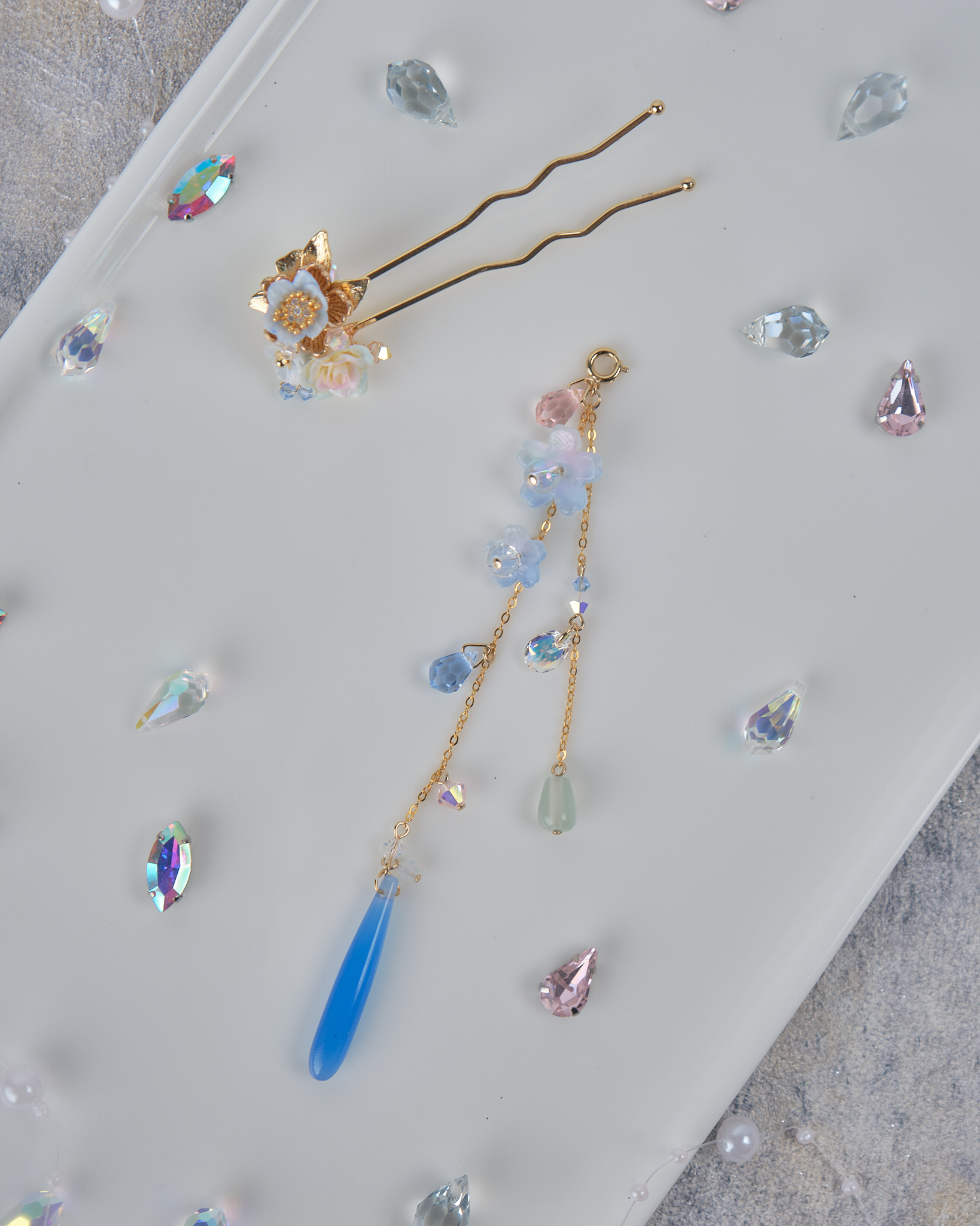 11837 繁花似錦兩用髮衩