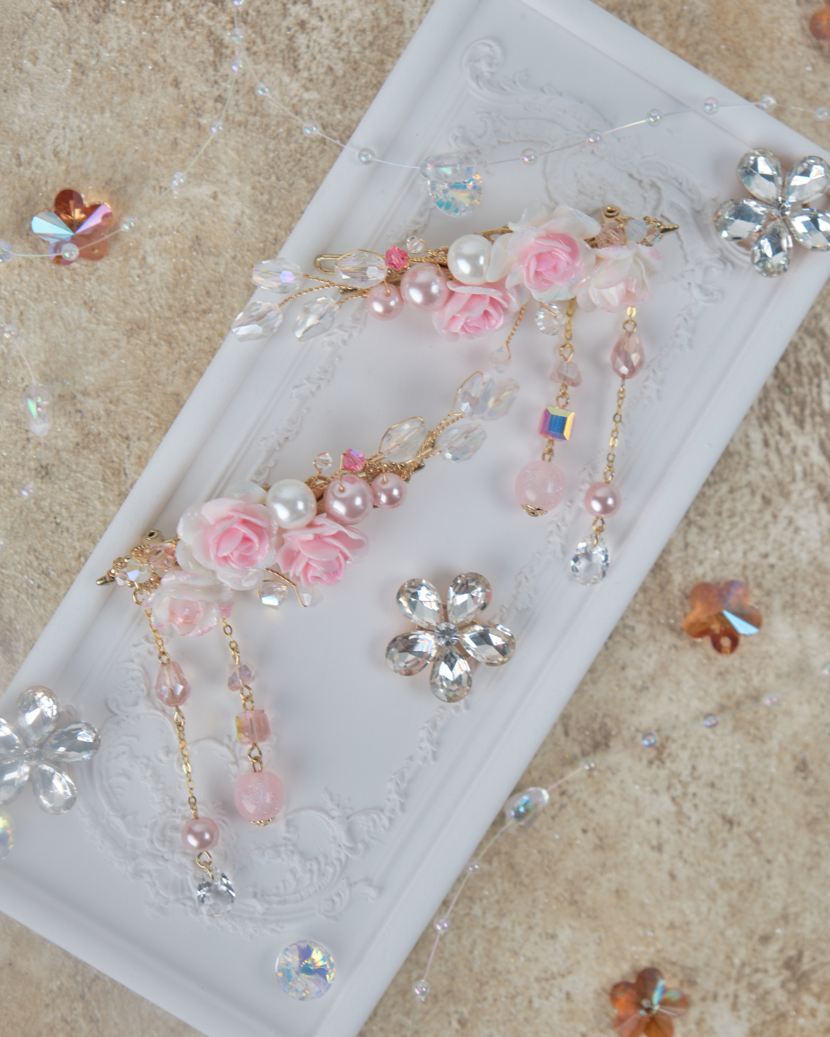 11847 清雅大花束邊夾套裝