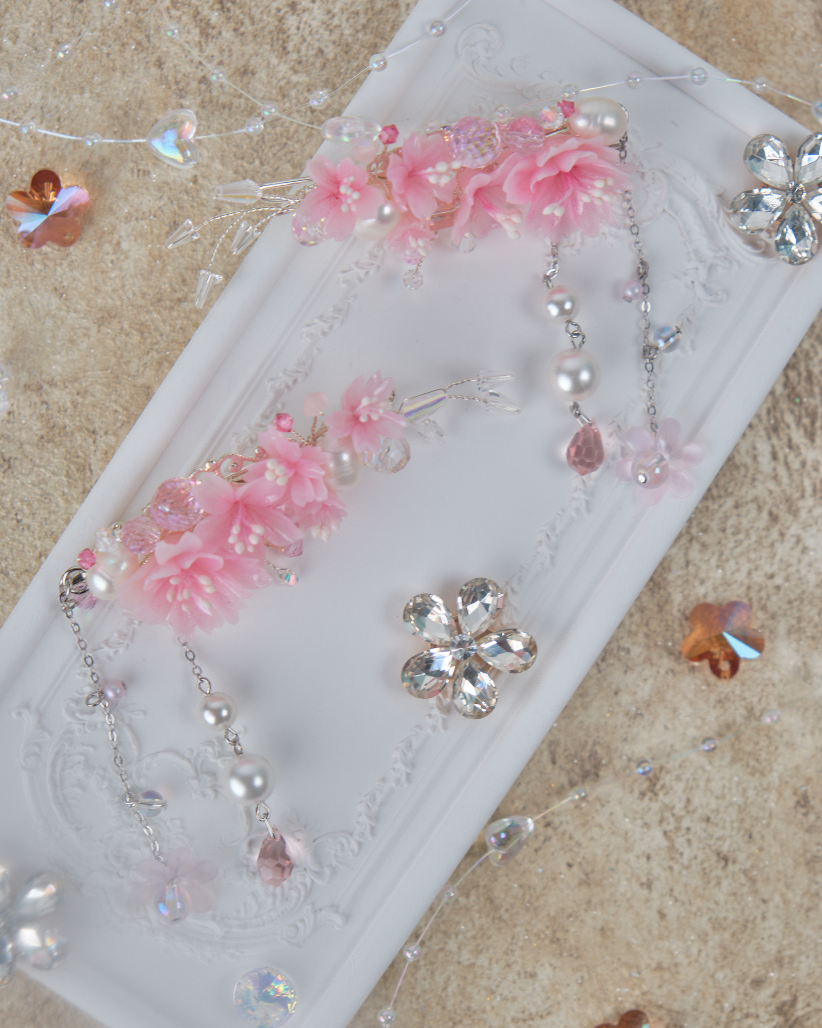 11848 清雅大花束邊夾套裝